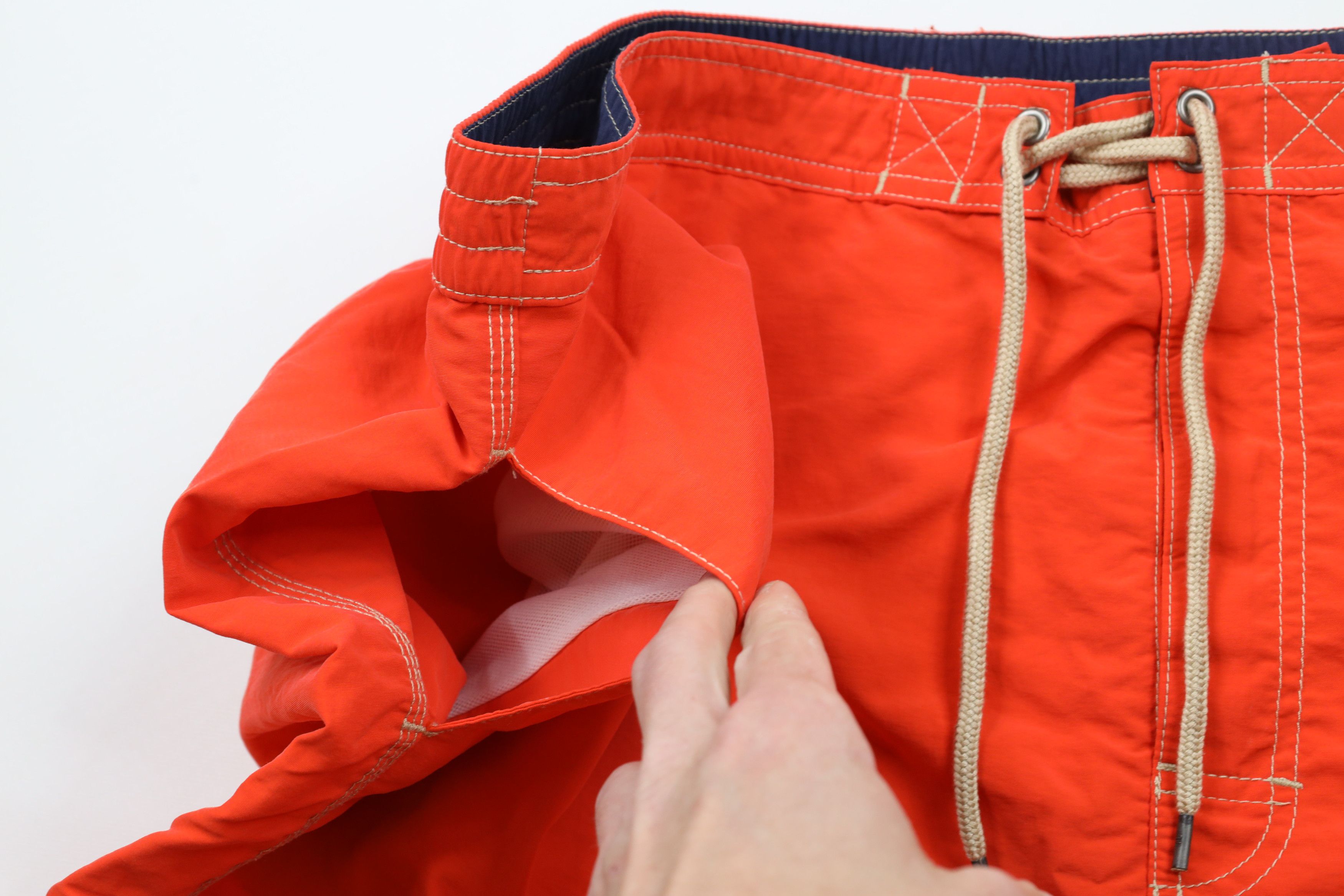 Ralph Lauren × Vintage Vintage 90s Ralph Lauren Lined Shorts Swim Trunks Orange Size US 40 / EU 56 - 7 Thumbnail