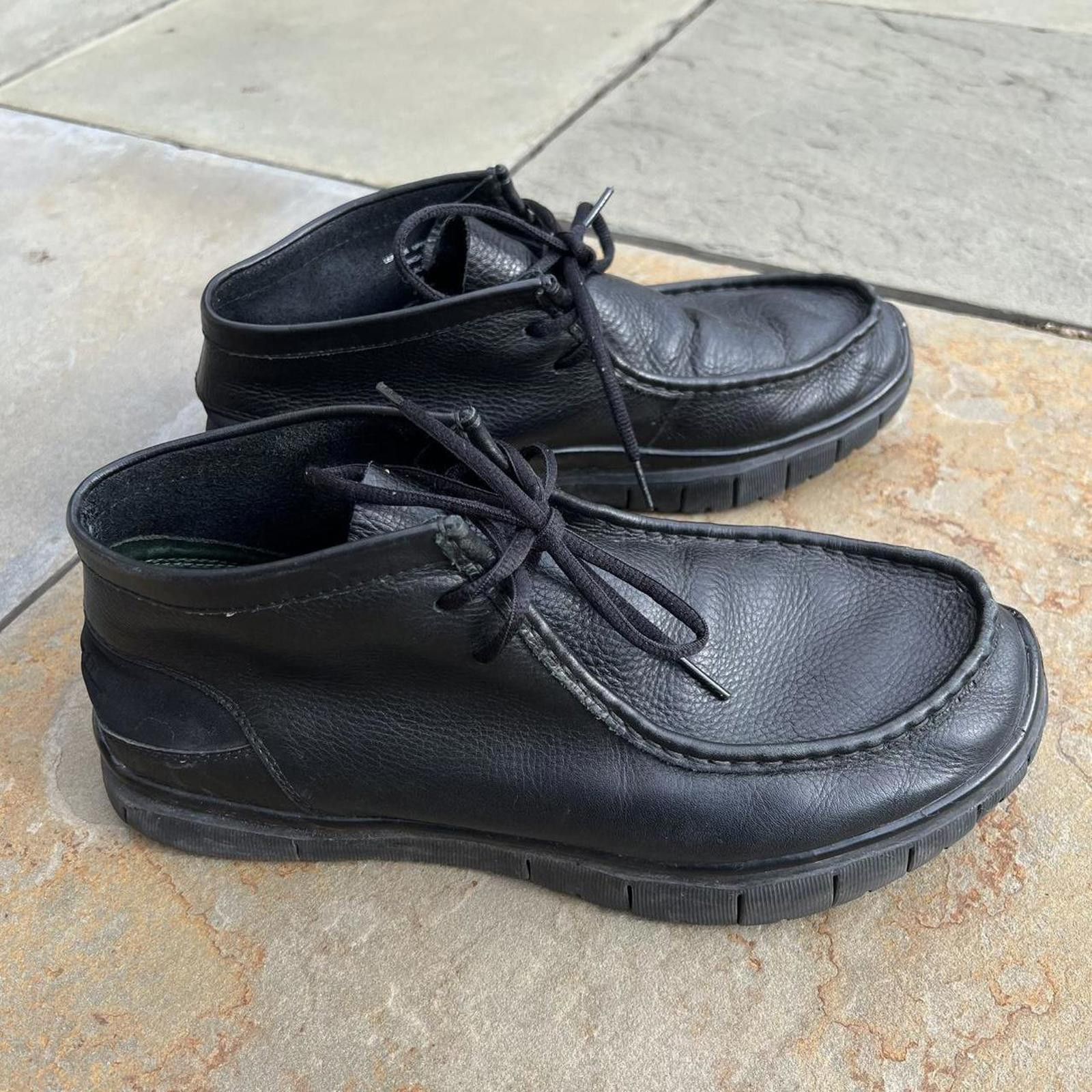Other Black Leather Wallabee Style Earth Mid-top Boots Size US 13 / EU 46 - 2 Thumbnail