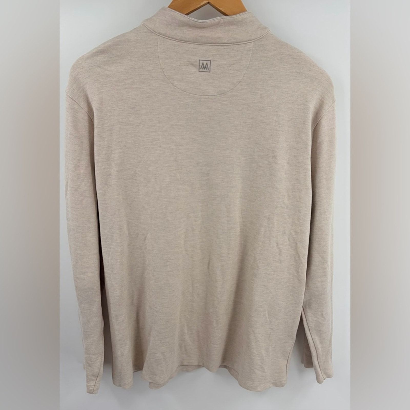 Mizzen+Main Mizzen + Main men’s quarter zip pullover oatmeal heather L Size US L / EU 52-54 / 3 - 4 Thumbnail