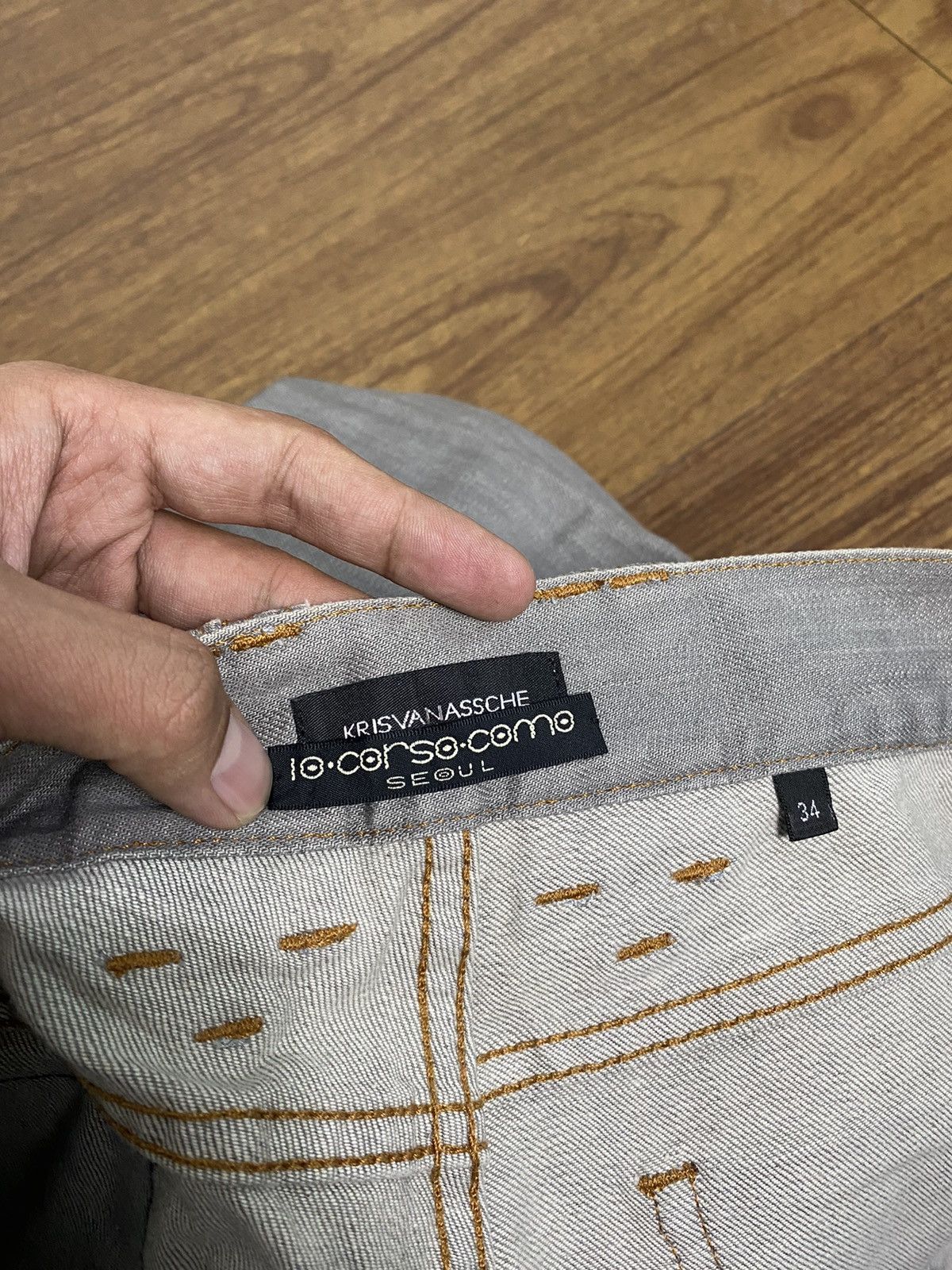 Kris Van Assche 10 Corso Como Exclusive Grey Denim Pants Size US 34 / EU 50 - 10 Thumbnail