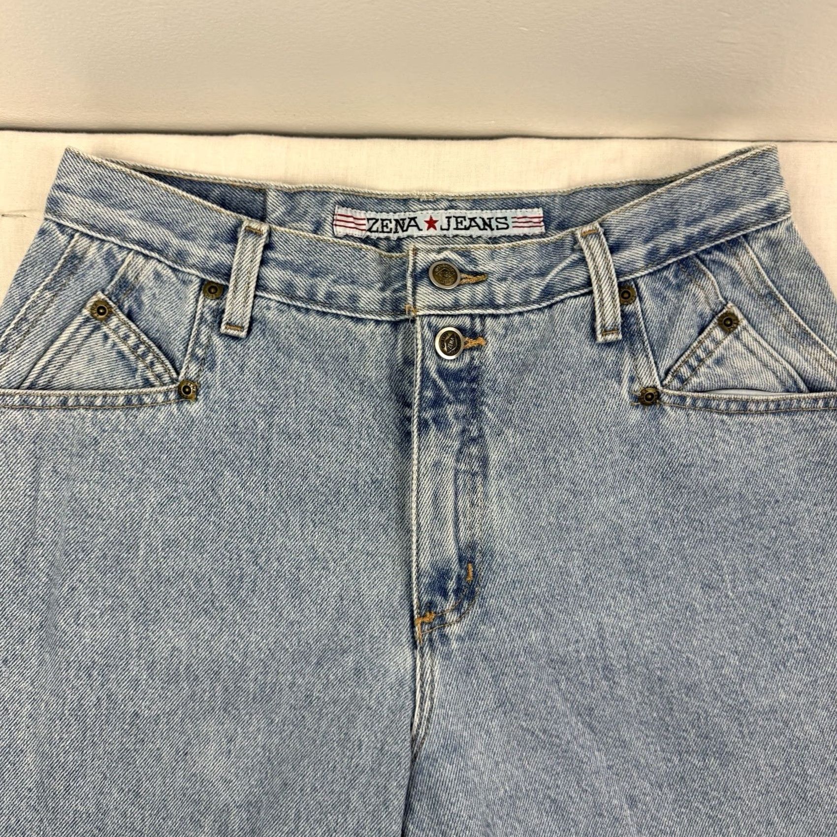 Vintage VINTAGE Zena Jeans Womens 12 Average High Waist Mom Jeans 1980s Pants High Rise Blue 90s 80s Womens Jeans Size 34" / US 12 / IT 48 - 2 Thumbnail