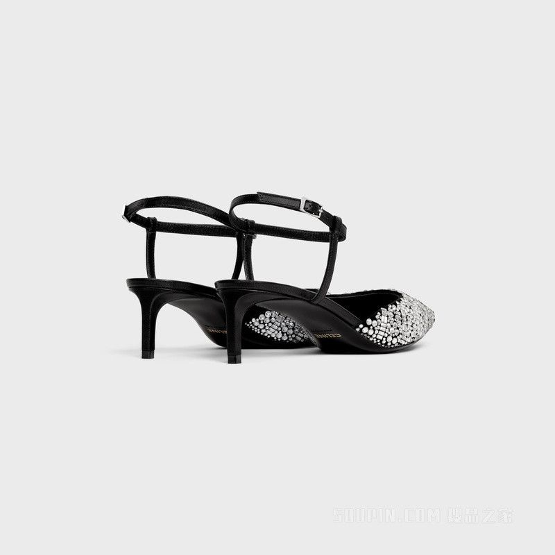 Celine o1bcso1str0625 348904373C Pumps in Black / Crystal Size US 10 / IT 40 - 2 Thumbnail