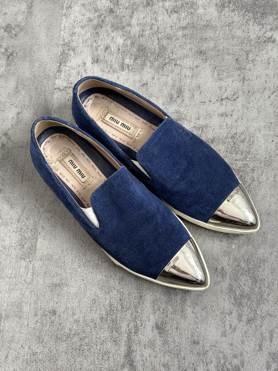 Miu Miu MIU MIU Metal Cap Toe Slip On Shoes Size US 6 / IT 36 - 2 Thumbnail