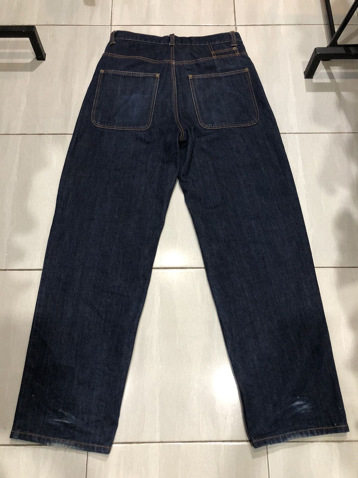 Japanese Brand Free Farm Hand 👖BIG PANTS👖 Japanese Denim Pants Loose Fit Size US 32 / EU 48 - 2 Thumbnail