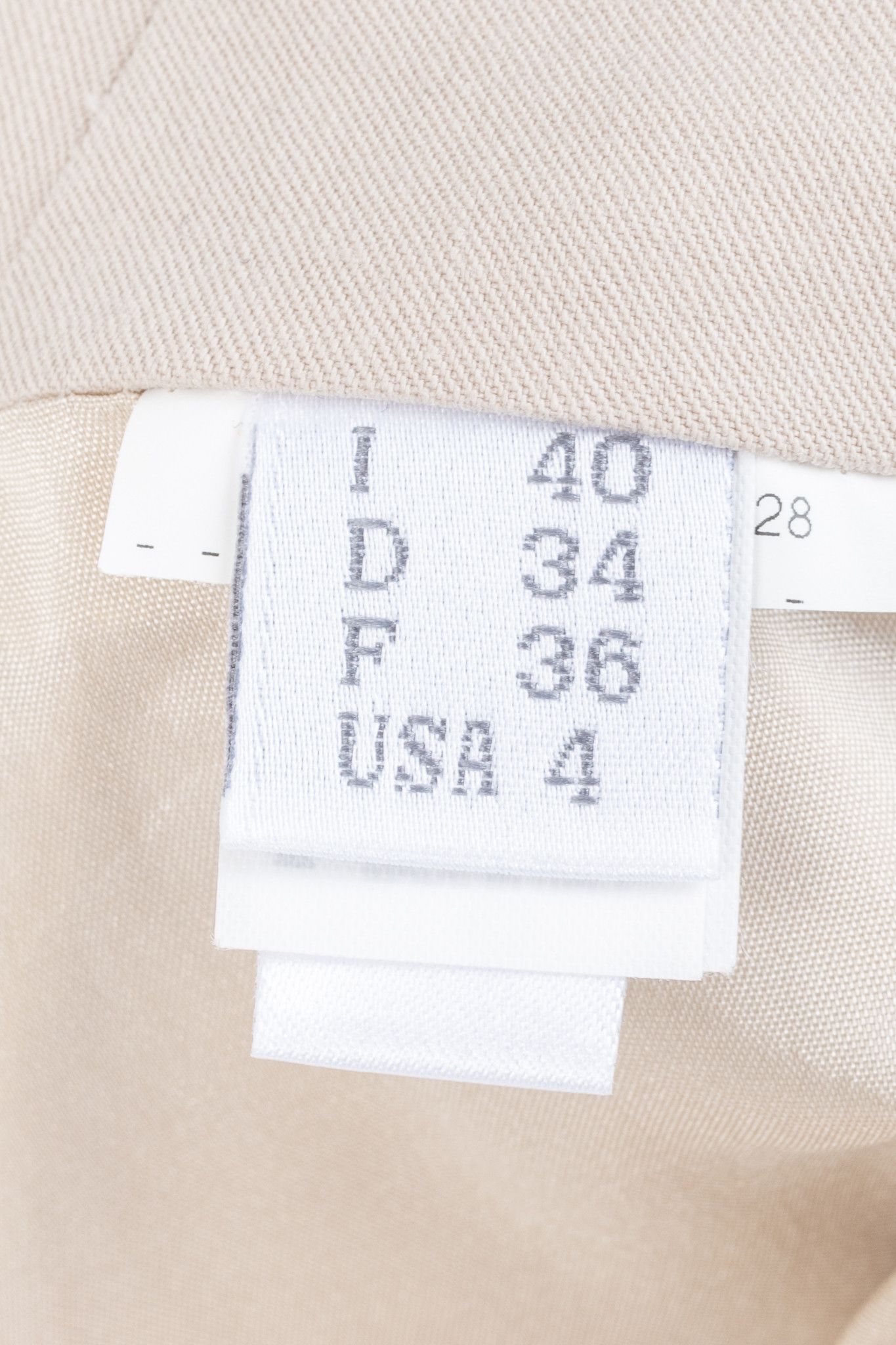 Brunello Cucinelli Brunello Cucinelli Beige Cotton Pencil Skirt Size 27" / US 4 / IT 40 - 9 Thumbnail