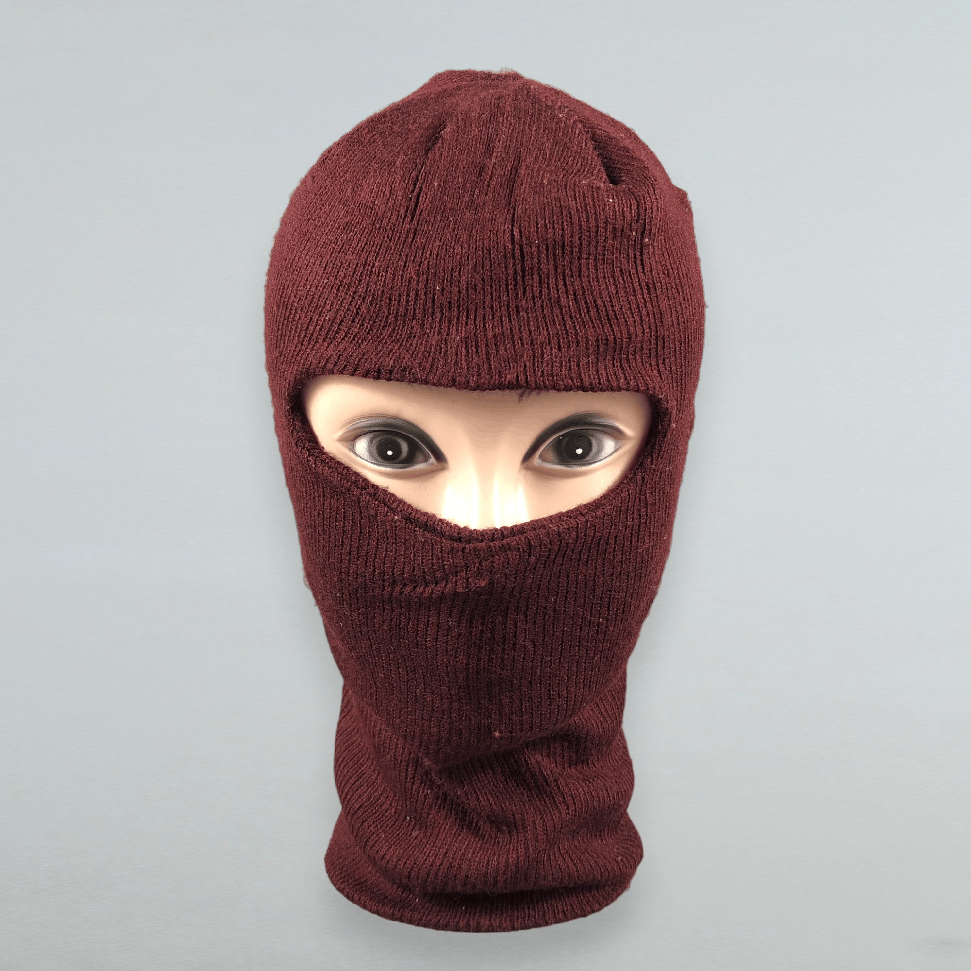 Japanese Brand Plain Balaclava Beanie Hat Size ONE SIZE - 1 Thumbnail