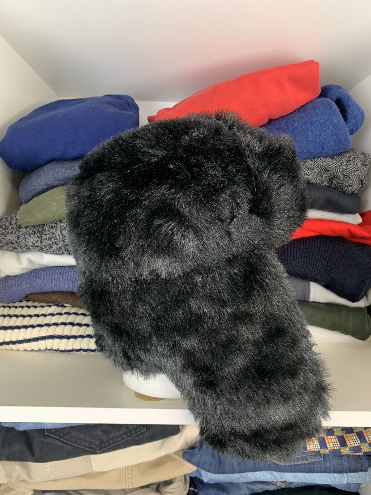 Japanese Brand Y2K Ushanka Faux Fuzzy Fur Hat Size ONE SIZE - 6 Thumbnail