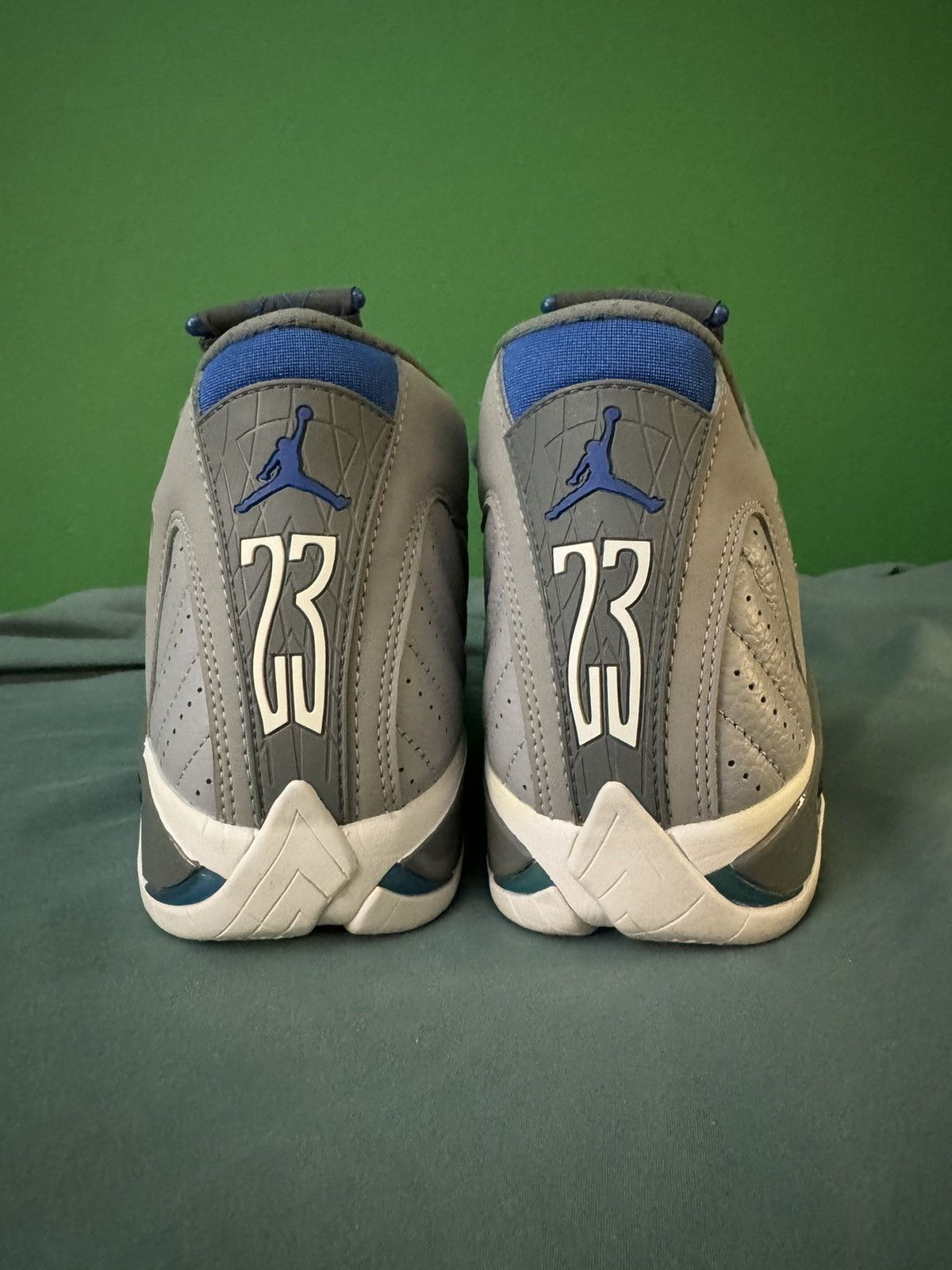Jordan Brand Nike Air Jordan 14 Wolf Grey 2014 Size US 9.5 / EU 42-43 - 3 Thumbnail