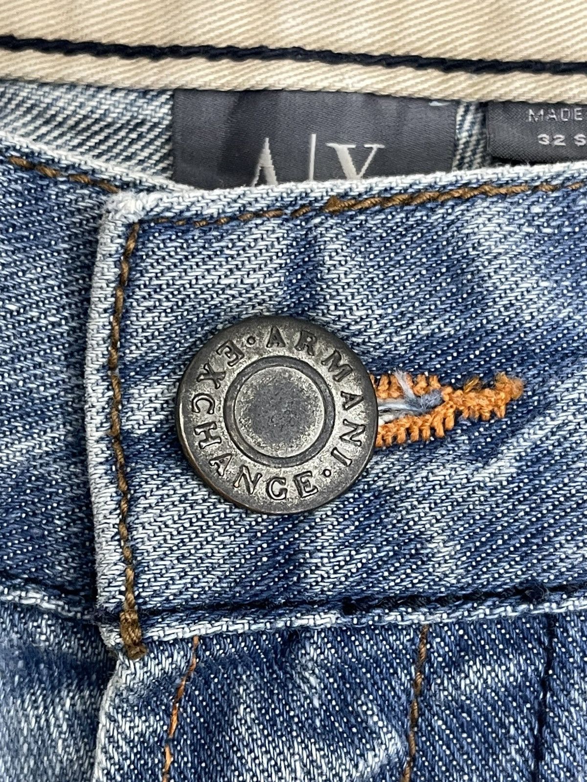 Armani Exchange Vintage Armani Exchange Flared Distressed Denim Made in USA Size US 32 / EU 48 - 6 Thumbnail
