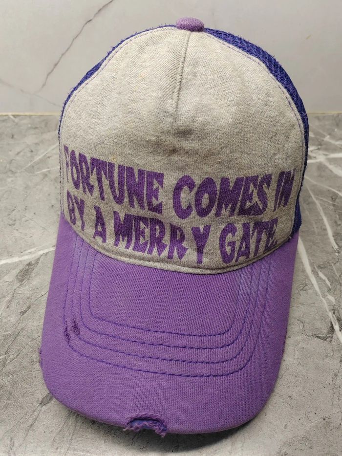 Japanese Brand Fortune Comes In By A Merry Gate Distressed Style Cap Hat Size ONE SIZE - 1 Thumbnail