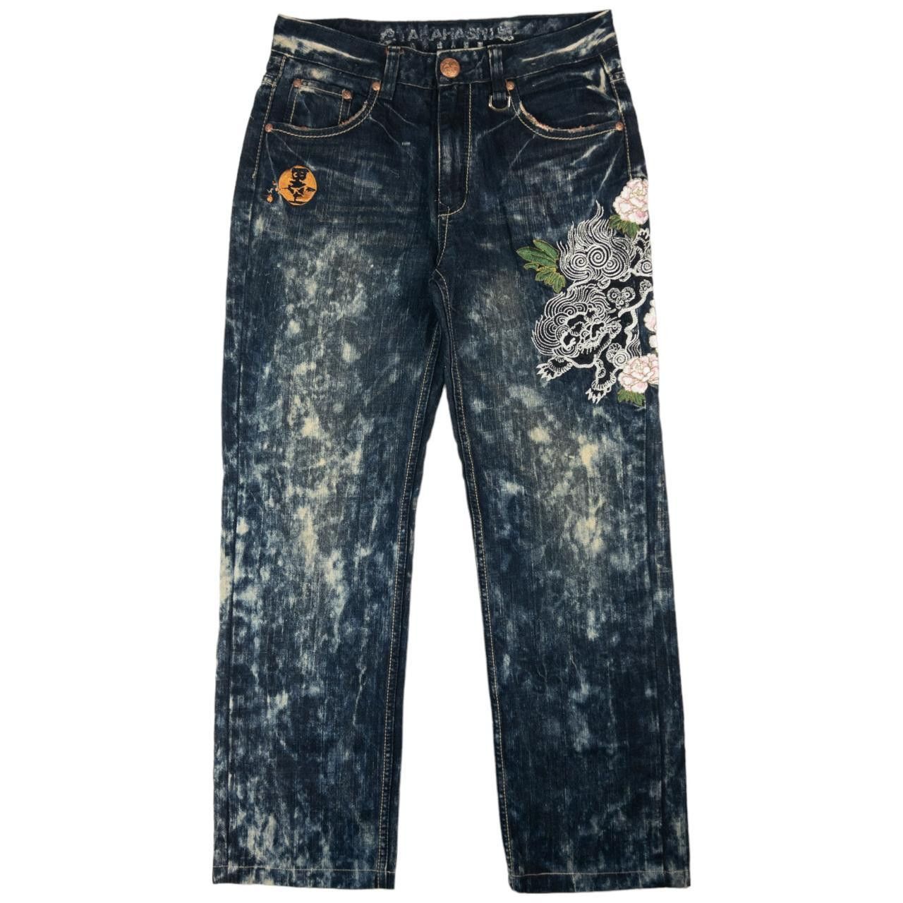 Other Vintage BigTrain Embroidered Floral Japanese Denim Jeans W33 Size US 33 - 4 Thumbnail