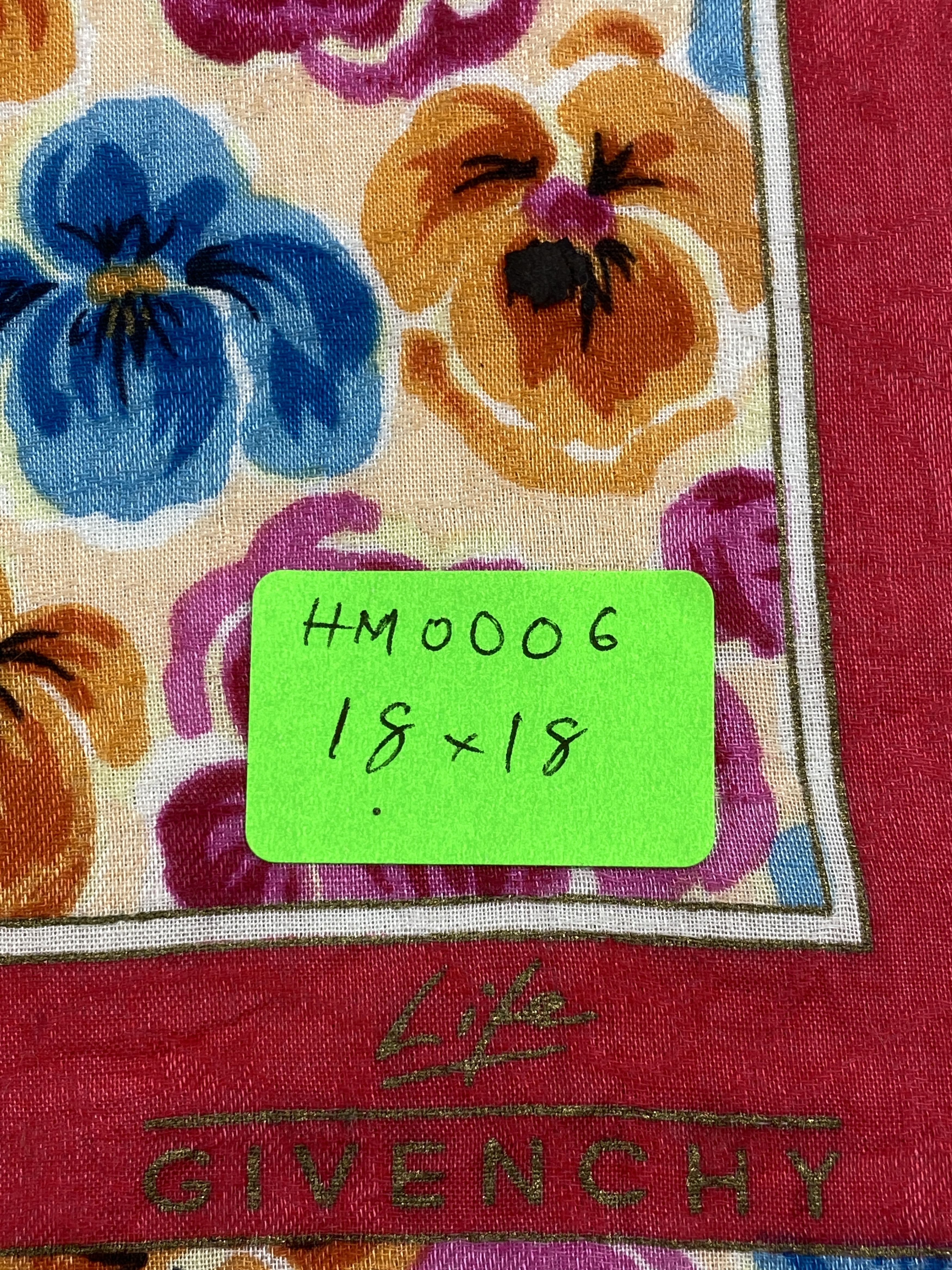 Givenchy Vintage Givenchy Handkerchief Pocket Square Bandana HM0006 Size ONE SIZE - 7 Thumbnail