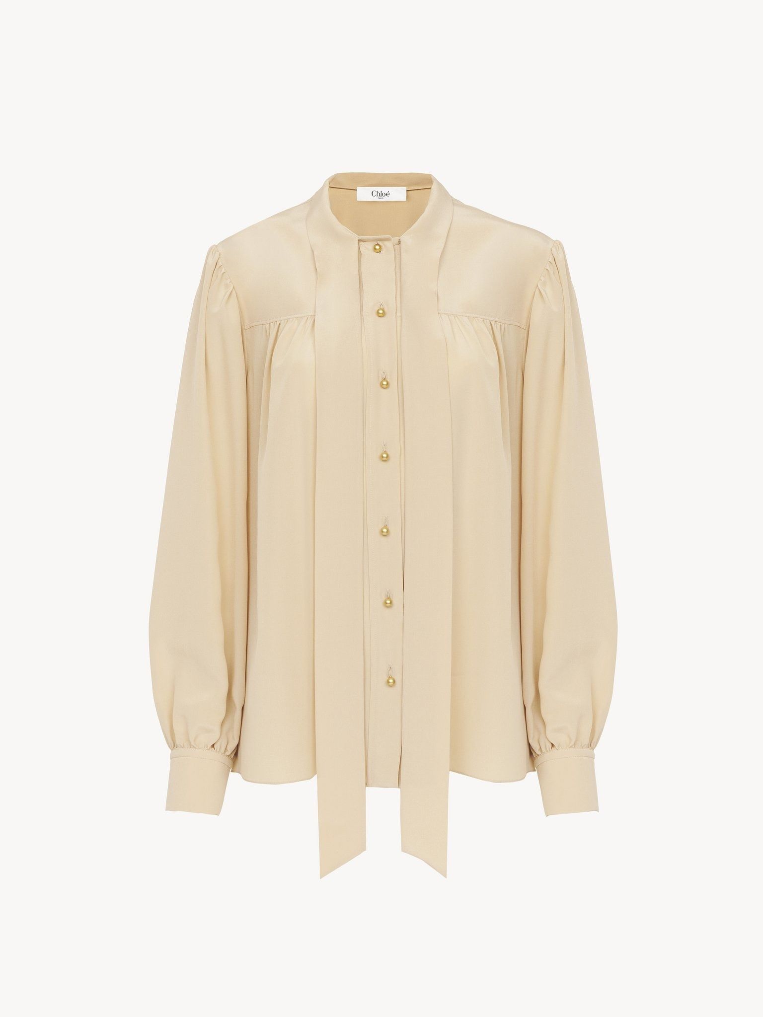 o1loc1c11025 Lavallier Blouse in Cameo Rose