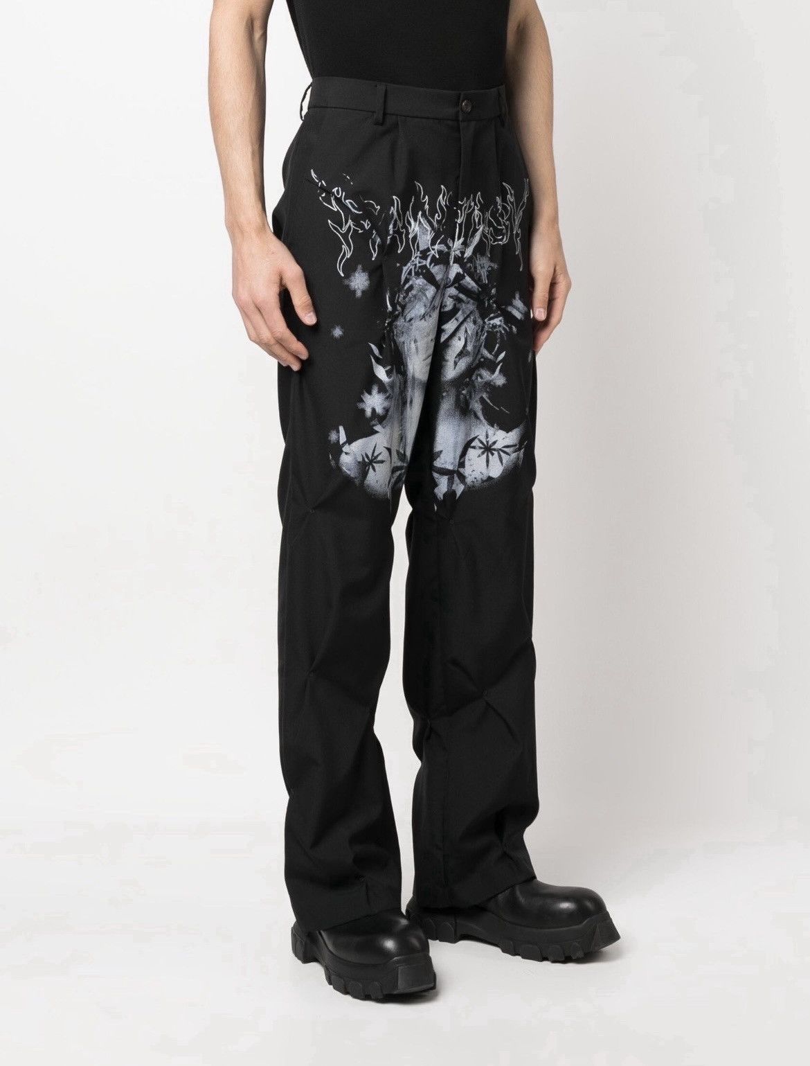Kusikohc KUSIKOHC EYELET PANTS WITH PRINT Size US 34 / EU 50 - 4 Thumbnail