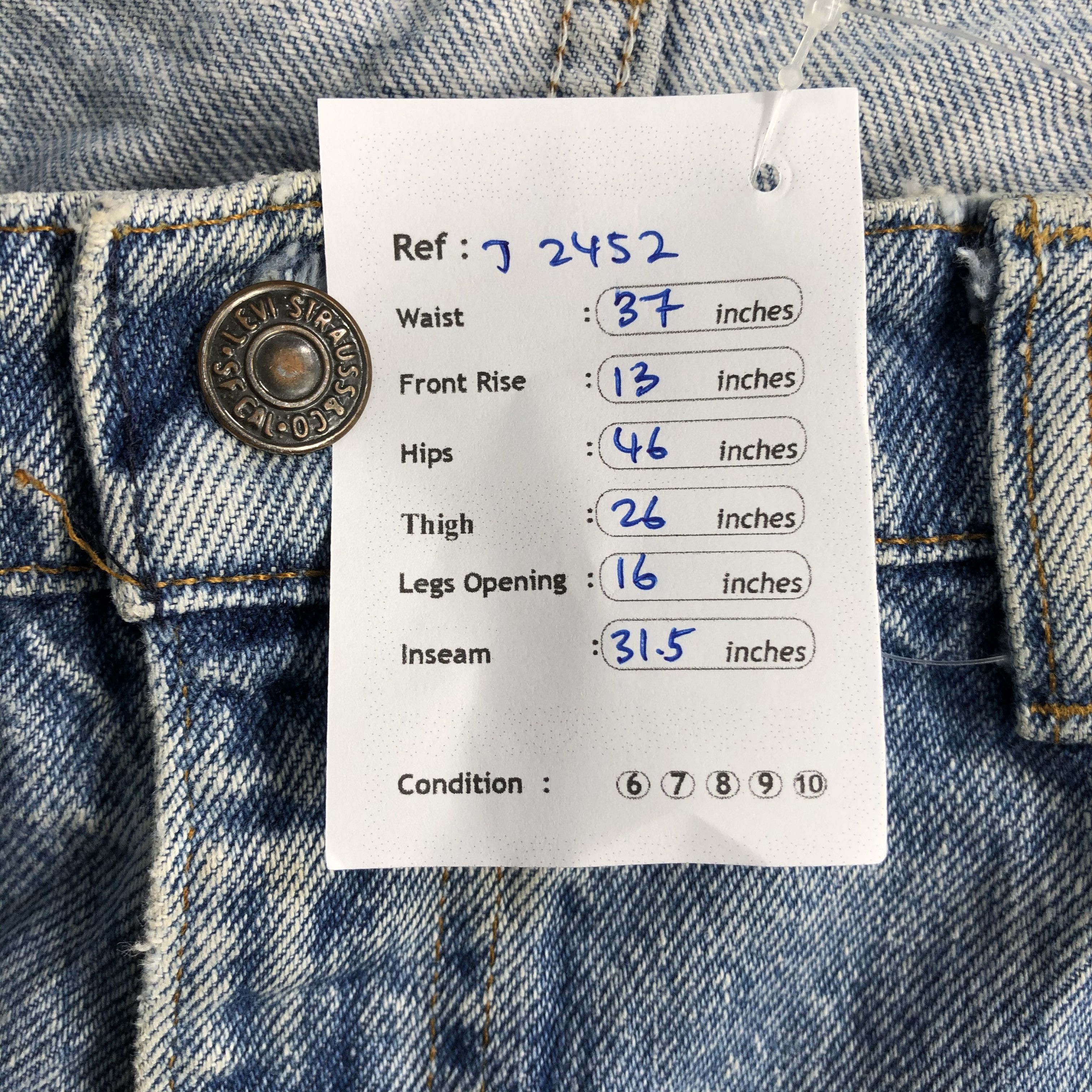 Levi's 80s Vintage Levis 505 Jeans-J2452 Size US 37 - 12 Thumbnail
