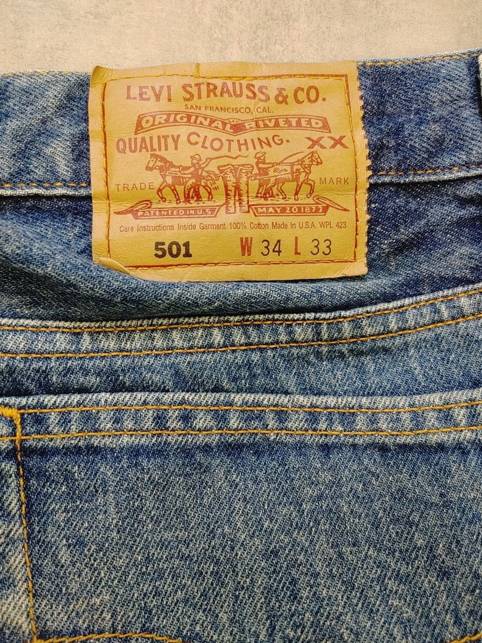 Levi's × Vintage Vintage Levi’s 501 xx made I’m USA denim jeans 34x33 Size US 34 / EU 50 - 10 Thumbnail