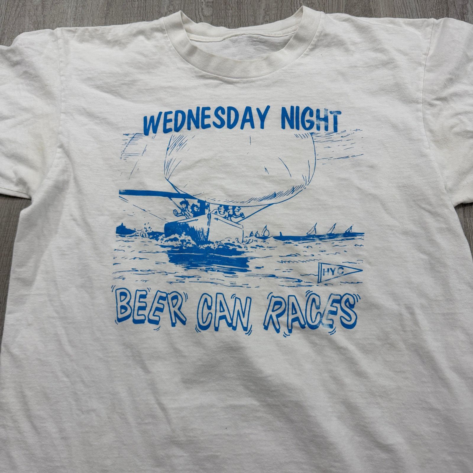 Vintage Vintage Wednesday Night Beer Can Races Shirt Men's Large Size US L / EU 52-54 / 3 - 2 Thumbnail