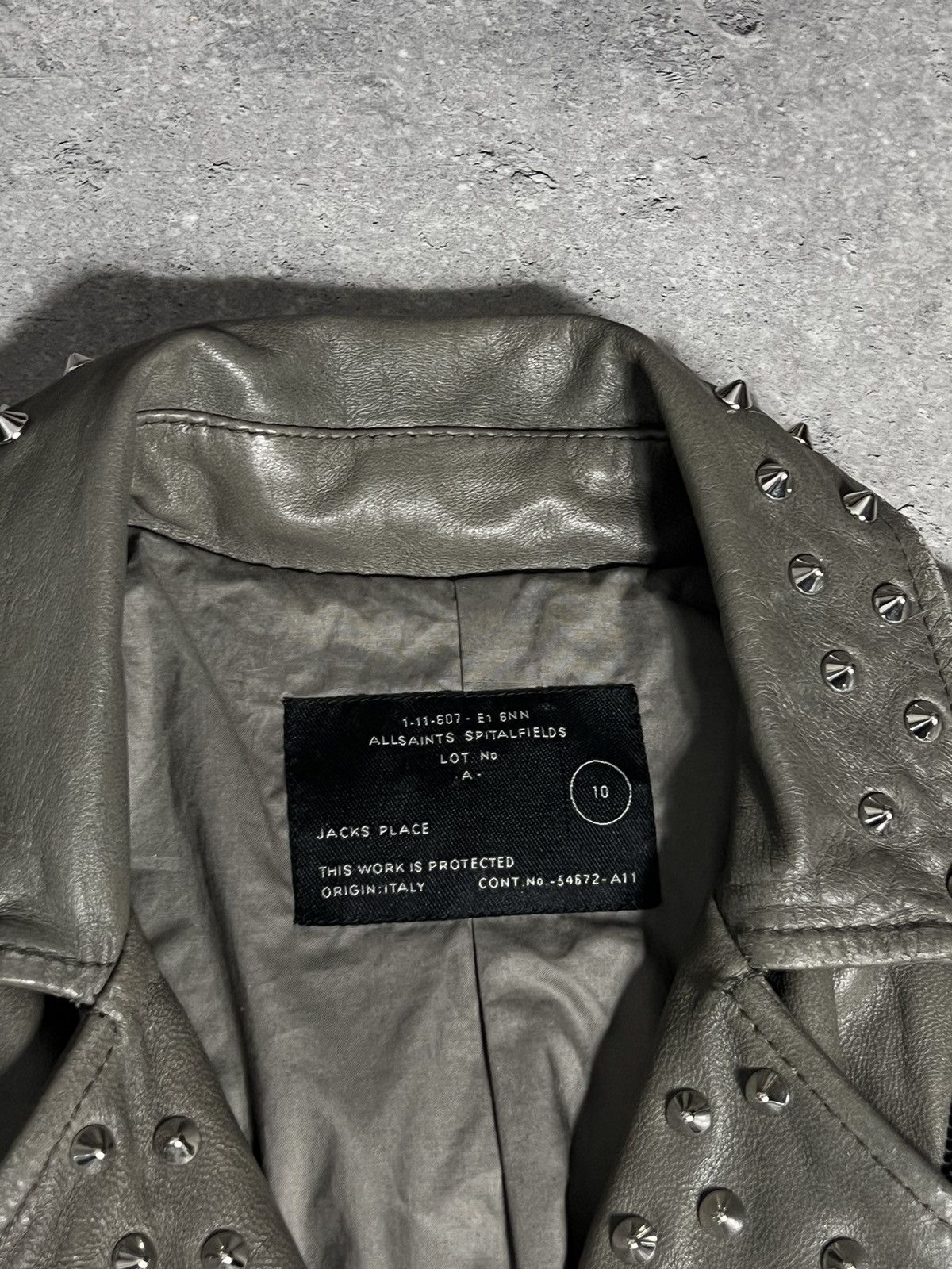 Allsaints Rare AllSaints Biker Leather Jacket with Studs Archive SS09 Size S / US 4 / IT 40 - 3 Thumbnail