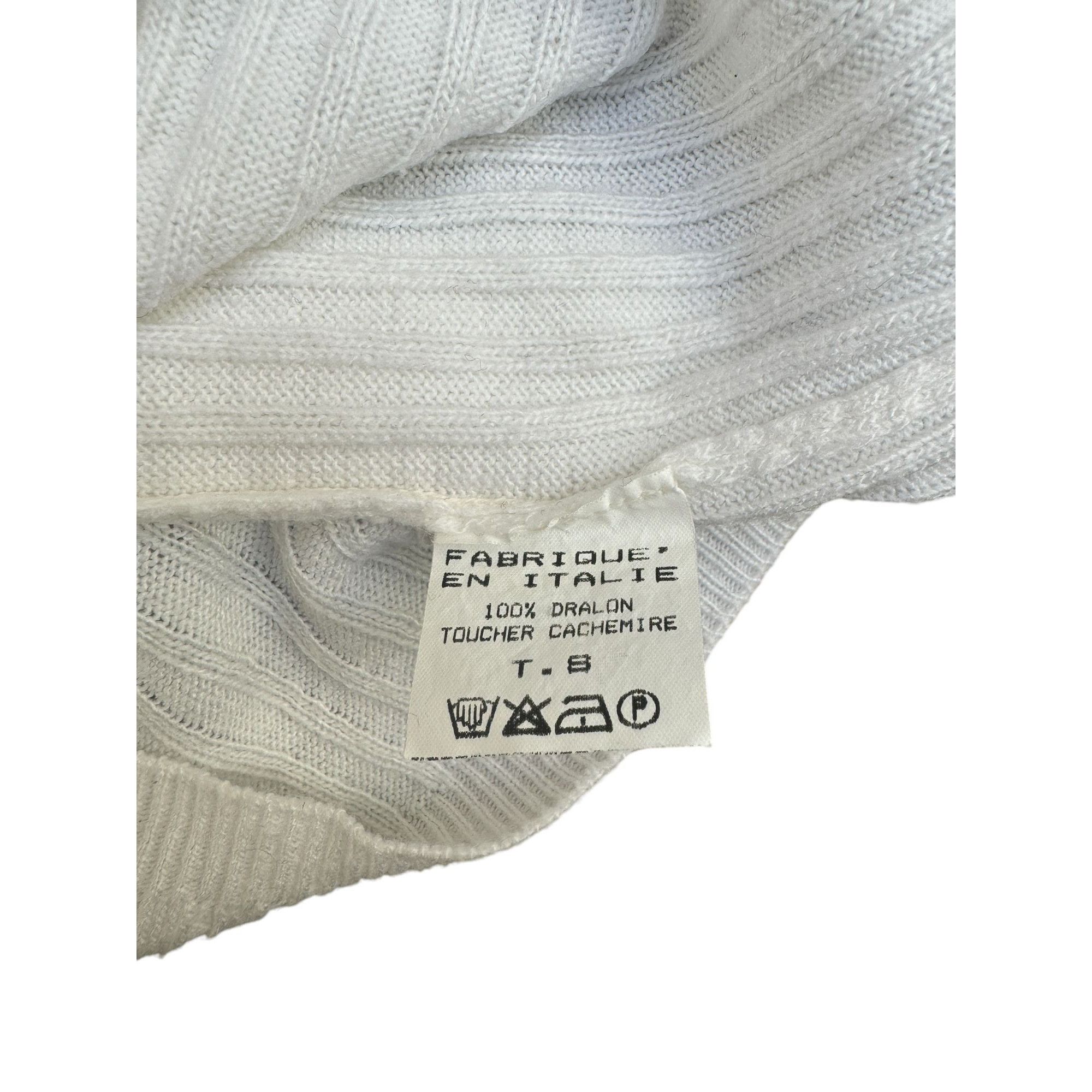 Courreges White Cashmere Short Sleeves Rollneck Size S / US 4 / IT 40 - 7 Thumbnail