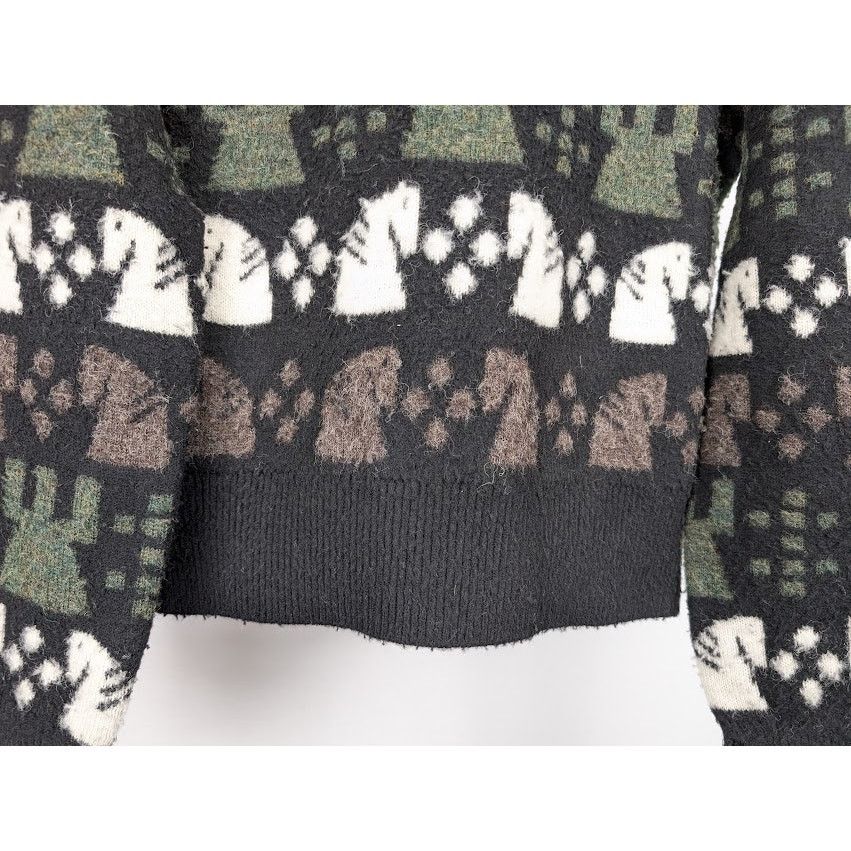 Burberry o1rshd1 Chess Pattern Sweater in Black/Multi Size US L / EU 52-54 / 3 - 6 Thumbnail