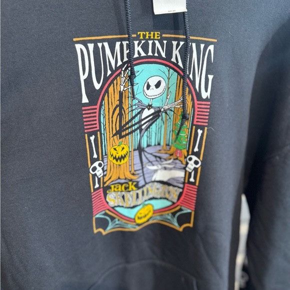 Hot Topic NWT Hot Topic Black The Pumpkin King Jack Skelington Hoodie Size US XXL / EU 58 / 5 - 2 Thumbnail