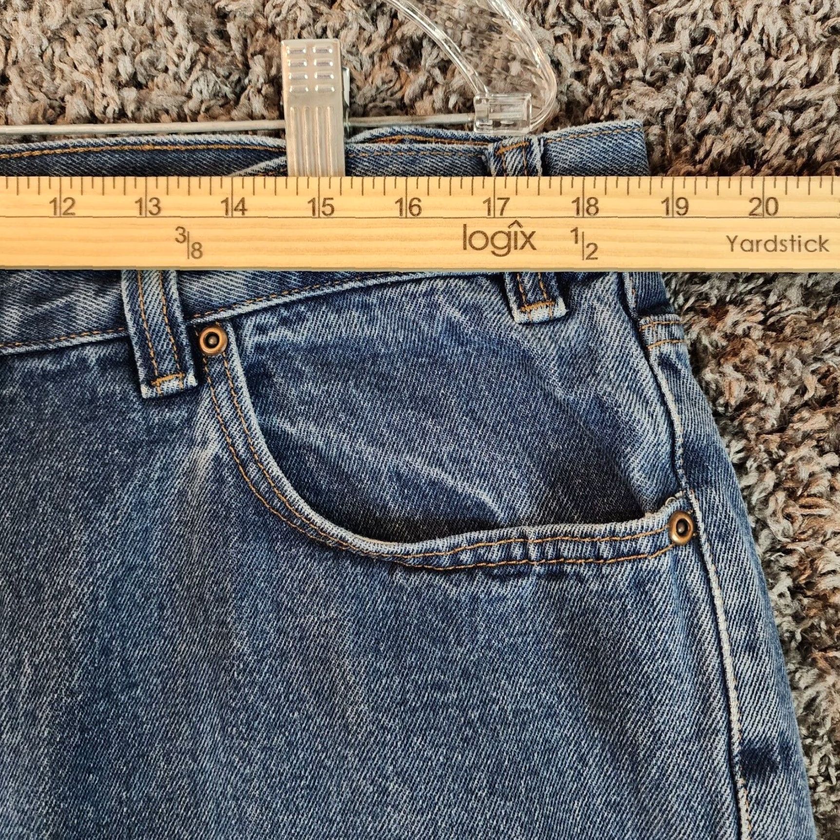 Vintage Mens Straight Blue Jeans Kirkland 38x34 Regular Size US 38 / EU 54 - 3 Thumbnail
