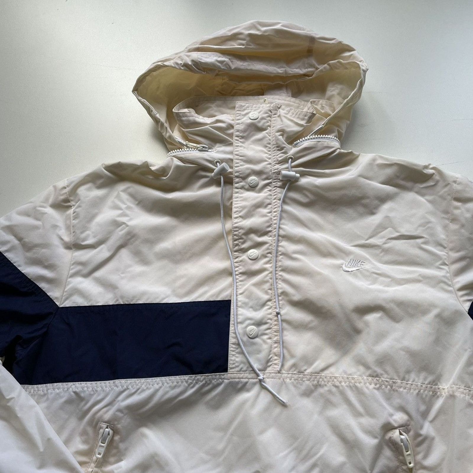 Nike × Vintage Vintage 80s Nike Windbreaker Medium Nautical Sailing White Size US M / EU 48-50 / 2 - 2 Thumbnail