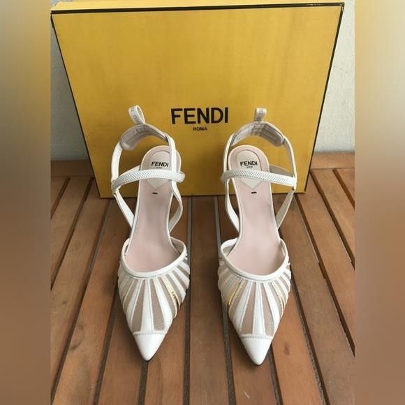 Fendi New Authentic FENDI Colibri Lite Mixed Media Pump","descript Size US 6 / IT 36 - 6 Thumbnail
