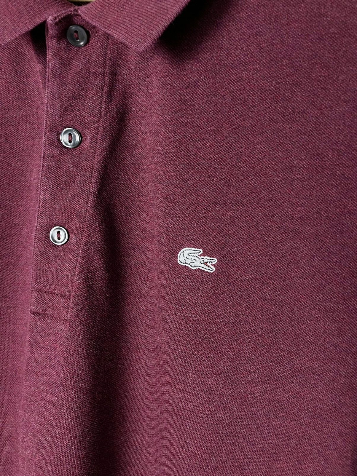 Lacoste Lacoste 🐊 vintage style burgundy golf polo tee t shirt Size US L / EU 52-54 / 3 - 4 Thumbnail