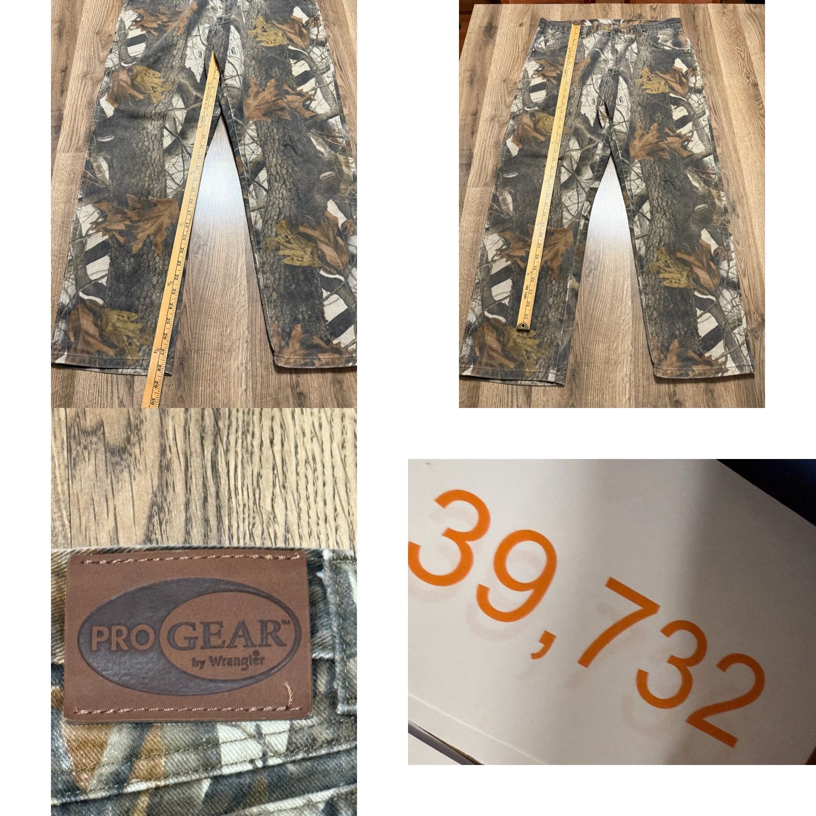 Wrangler Pro Gear By Wrangler Jeans Men's 38x30 Brown Green Camouflage Straight Denim 5-Pocket ProGear Wrangler ProGear Mens Jeans Size US 38 / EU 54 - 8 Thumbnail