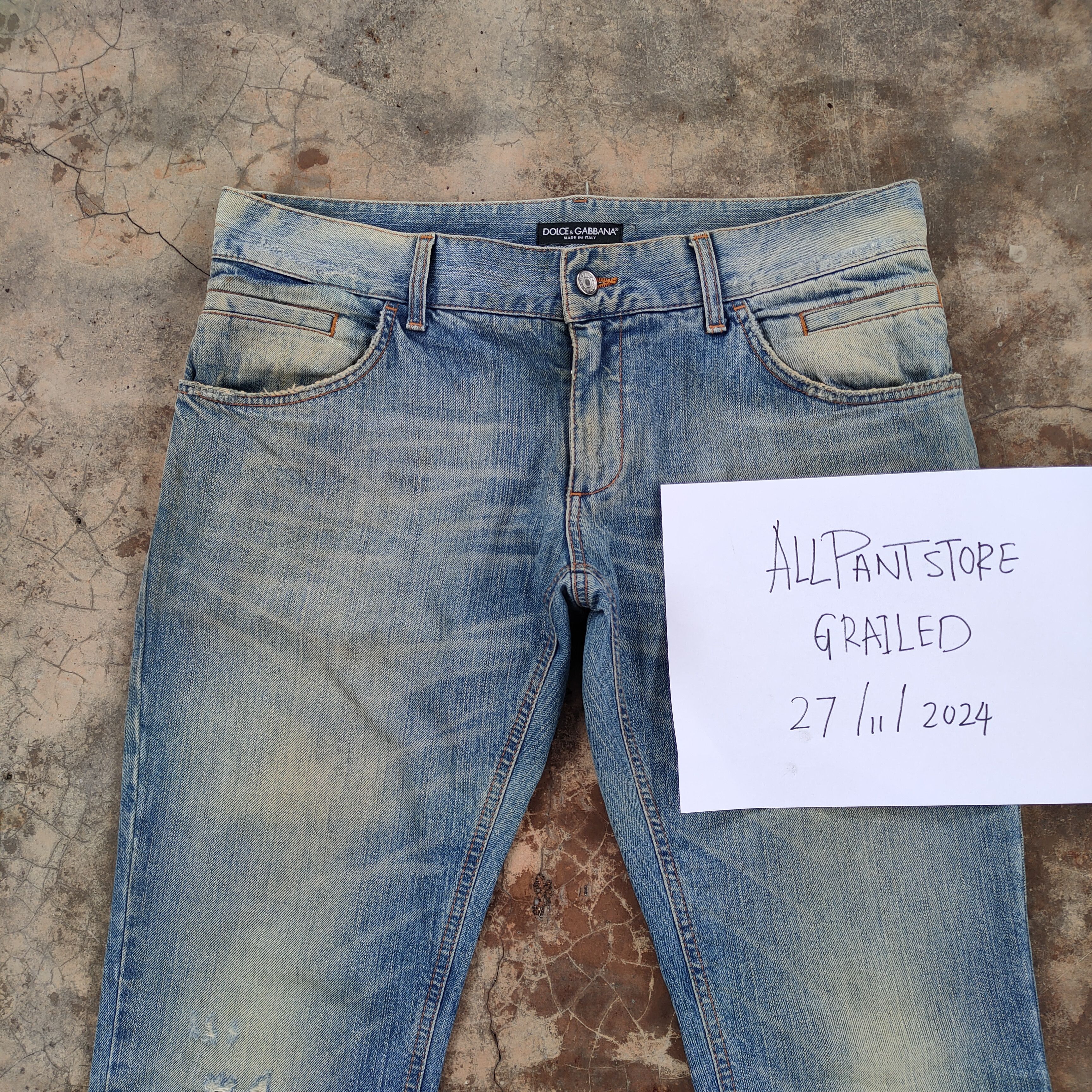Dolce & Gabbana VINTAGE DOLCE & GABBANA RIPPED FADED DENIM JEANS PANTS Size US 37 - 3 Thumbnail