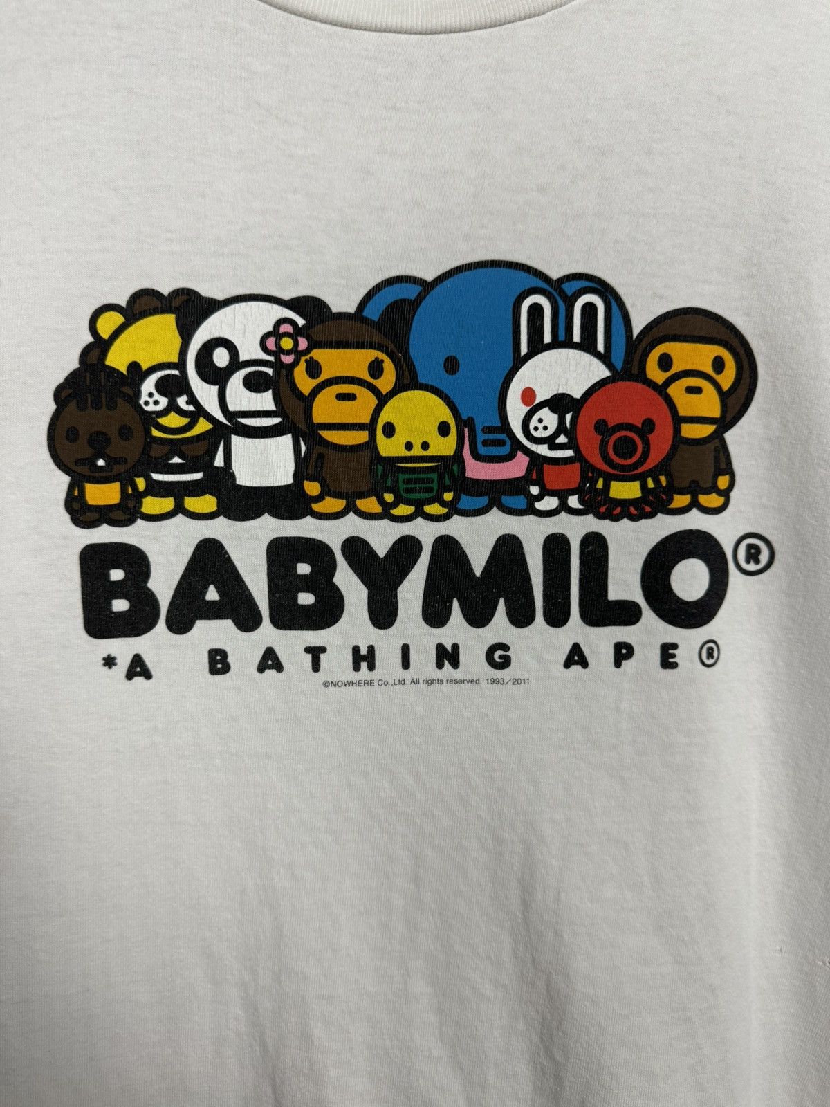 Bape Distressed Baby Milo & Friends By A Bathing Ape Bape Tee Size US L / EU 52-54 / 3 - 5 Thumbnail