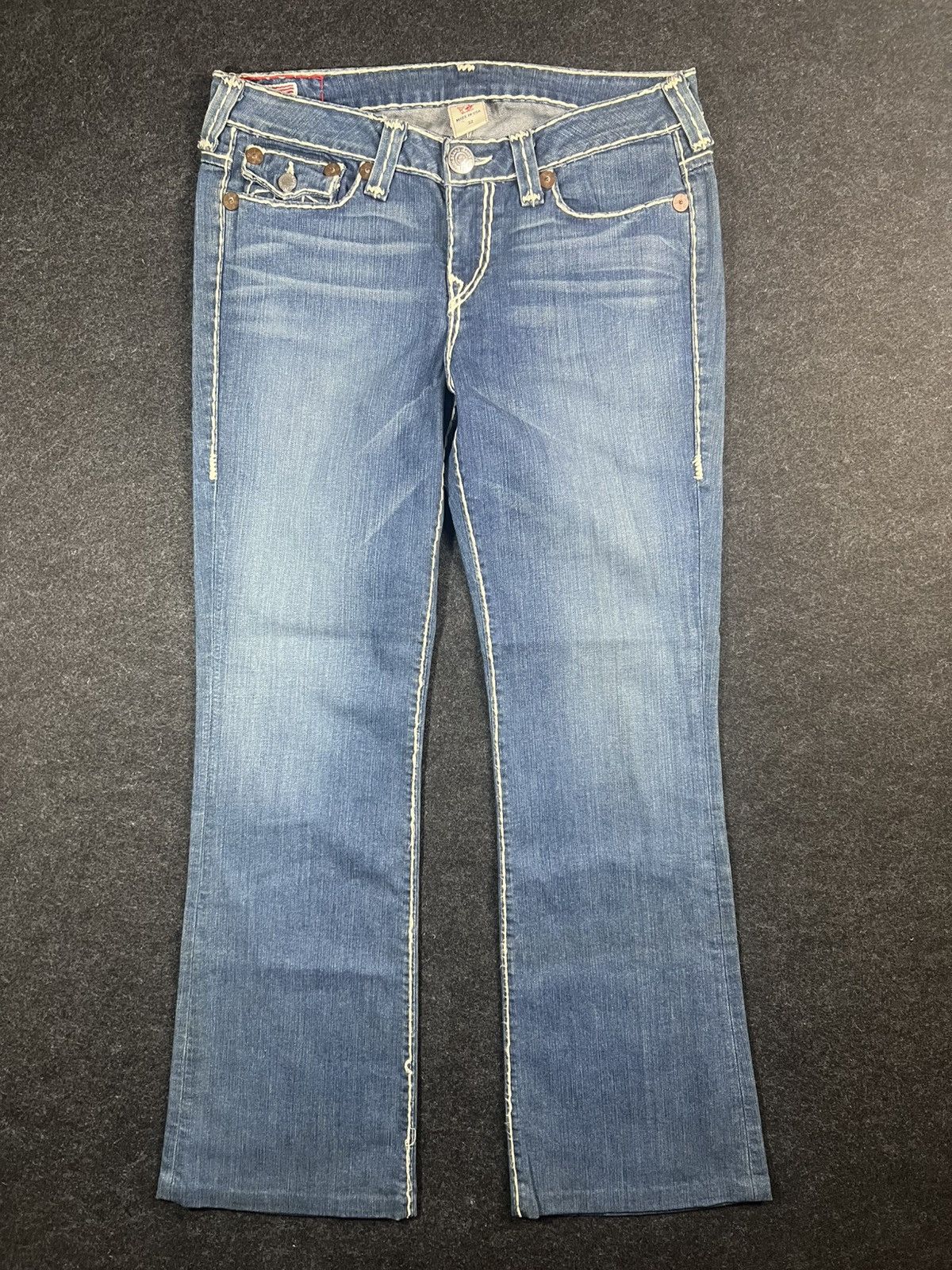 True Religion True Religion Becky Super T Flare Embroidery Jeans Size US 34 / EU 50 - 1 Thumbnail