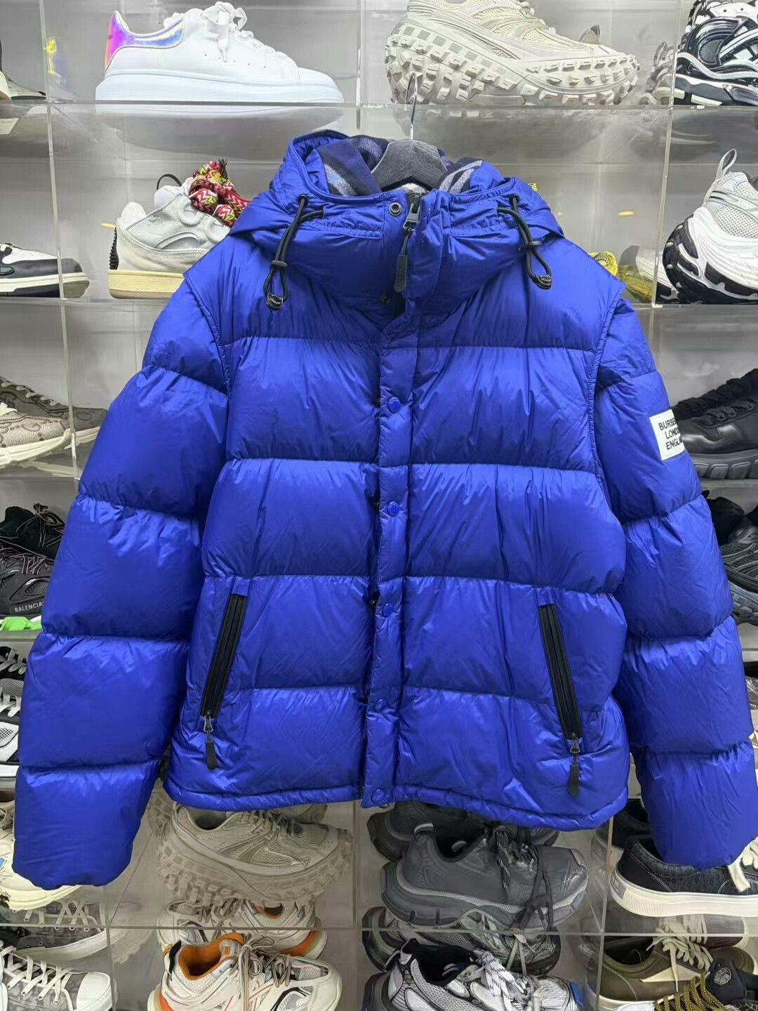 Burberry burberry blue detachable hooded puffer jacket Size US XXL / EU 58 / 5 - 1 Thumbnail