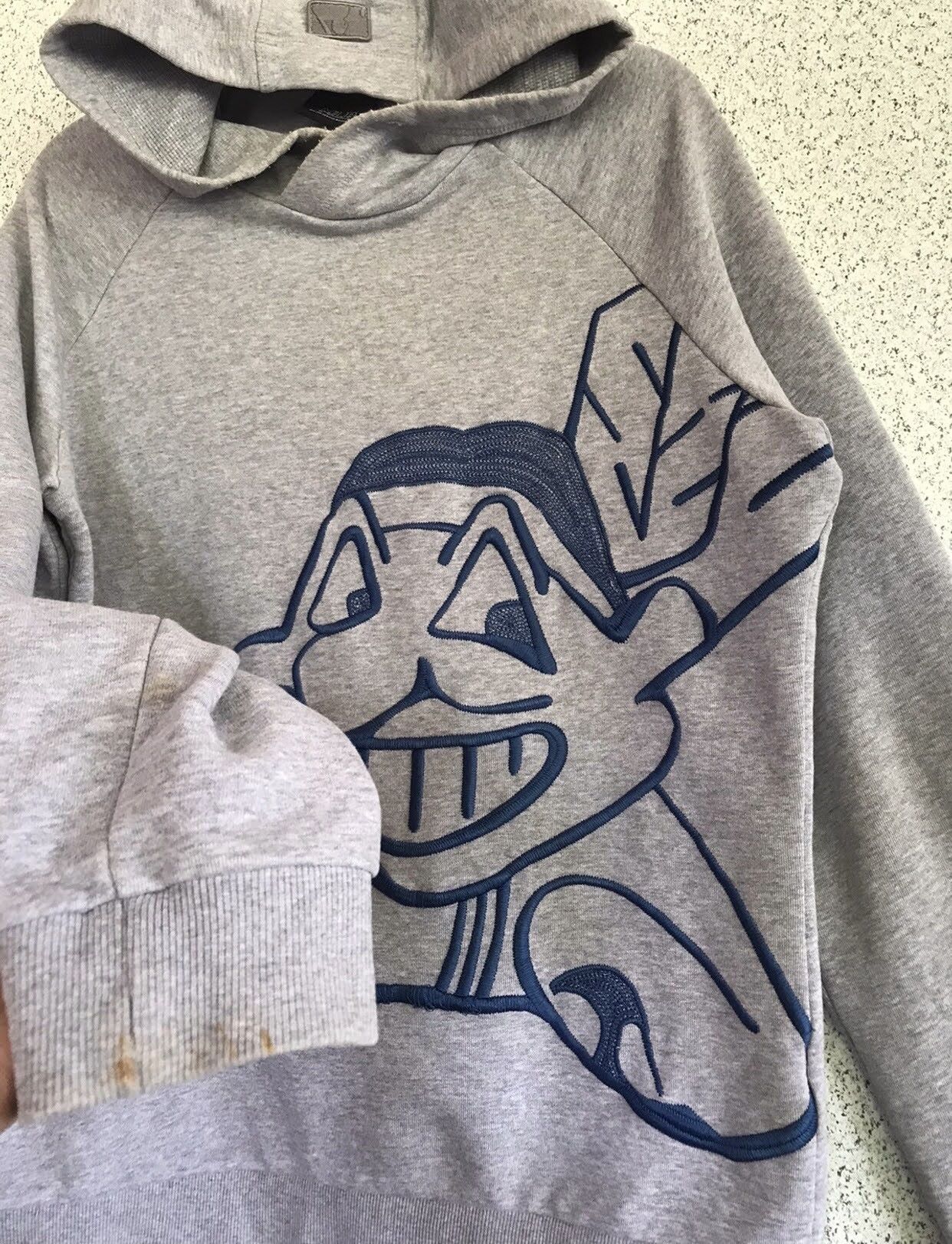 MLB × Vintage STEAL💥 MLB Red Indian Baseball VTG Hoddie 🔥 Size US L / EU 52-54 / 3 - 8 Thumbnail