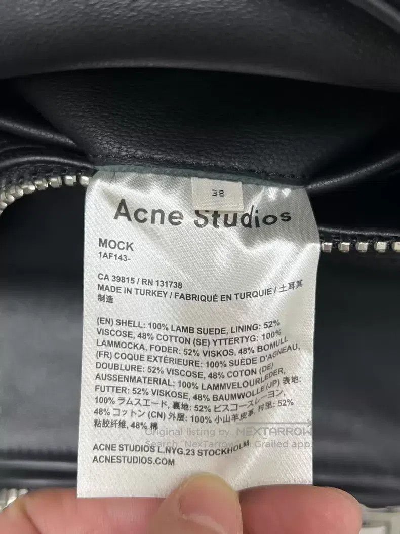 Acne Studios Acne Studios Solid Color Biker Leather Jacket with Zipper Size XS / US 0-2 / IT 36-38 - 5 Thumbnail