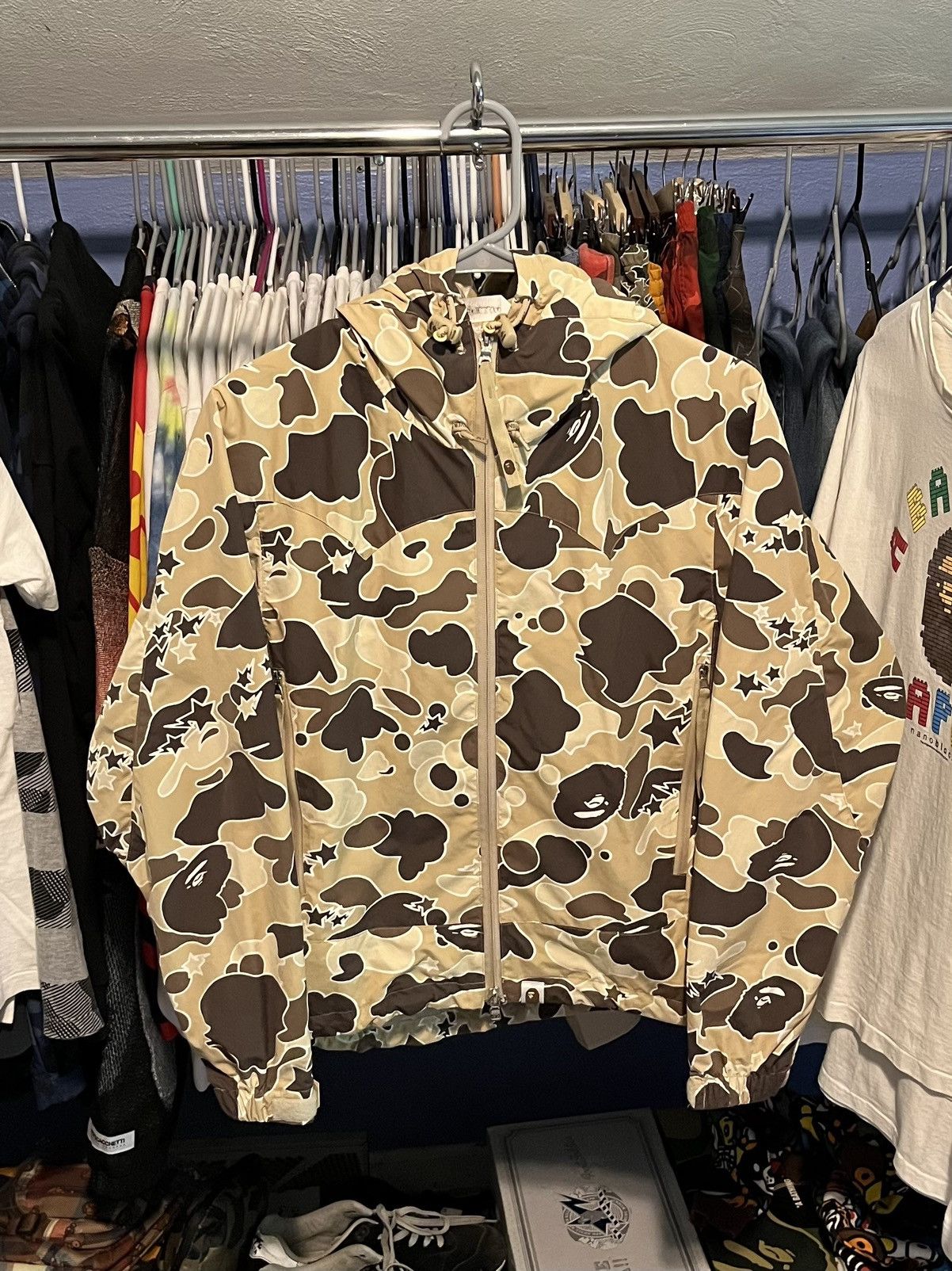 image of Bape Camo Jacket in Navy, Women's (Size XS)