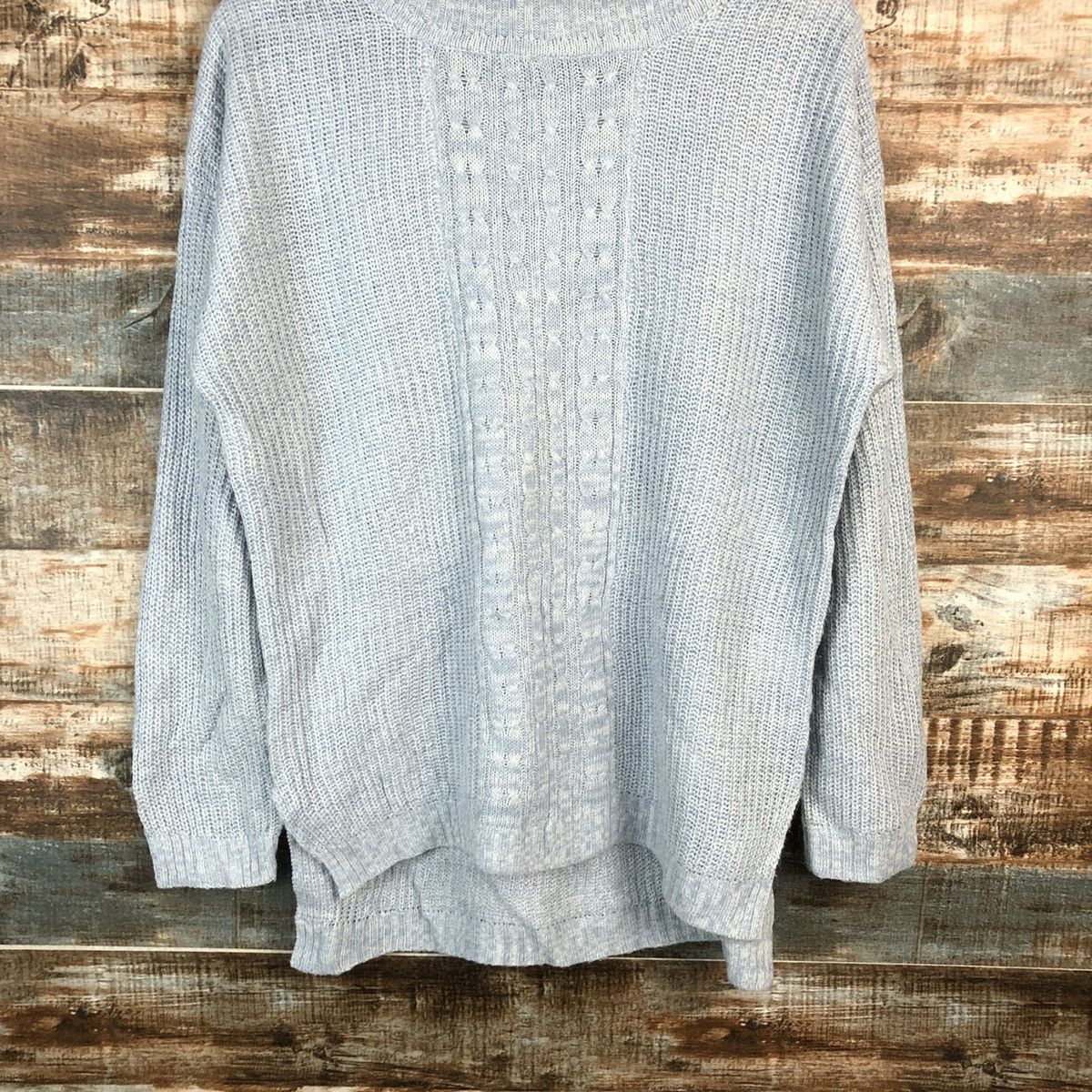 Homespun Knitwear × Japanese Brand Persodea Blue Knitwear #A2216 Size L / US 10 / IT 46 - 3 Thumbnail