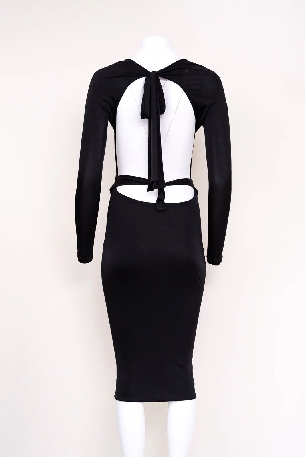 Gucci Gucci By Tom Ford 2003 Black Cutout Midi Dress Size M / US 6-8 / IT 42-44 - 5 Thumbnail