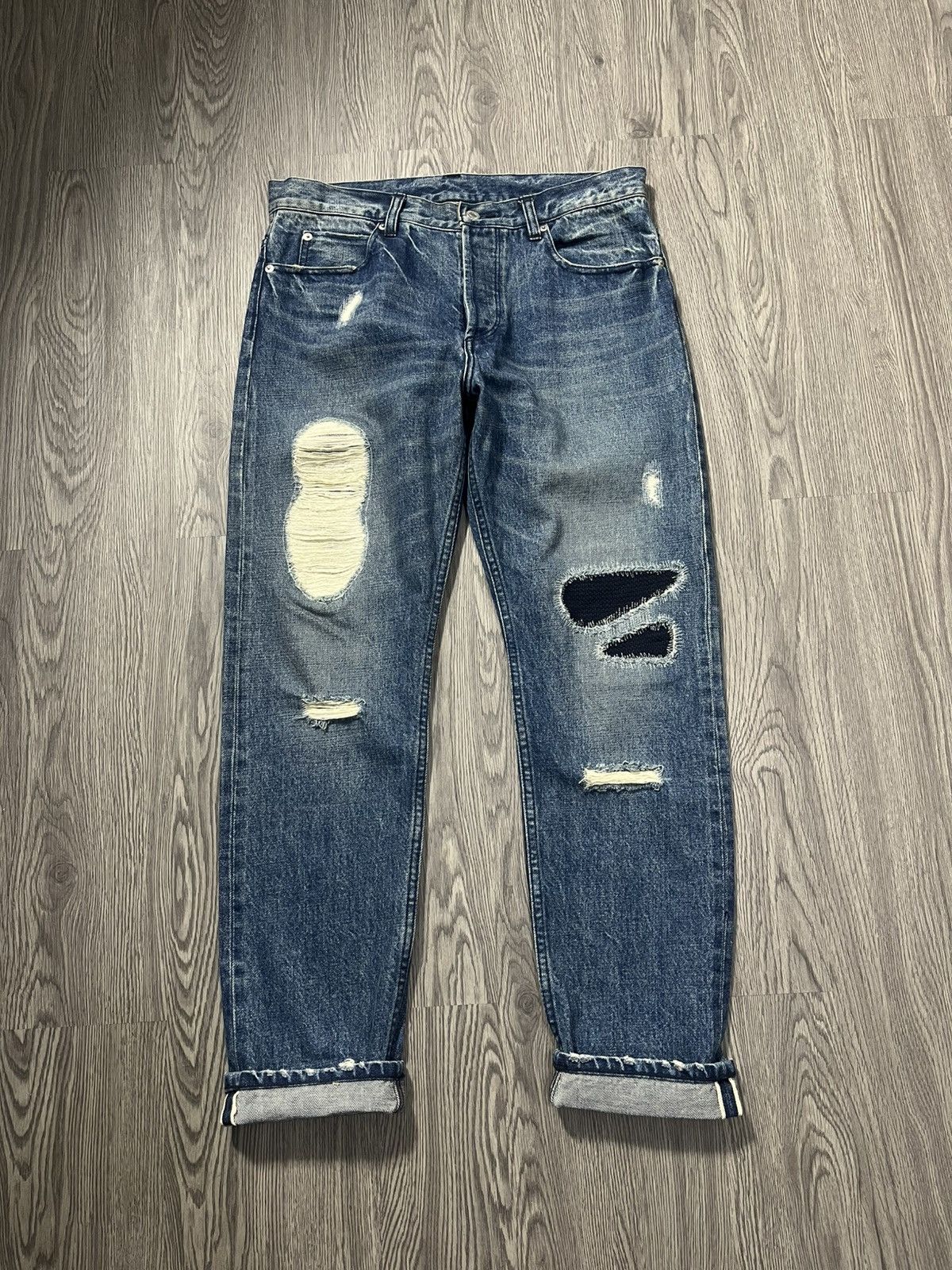 Japanese Brand 🇯🇵 Distressed Beauty & Youth United Arrows Selvedge Jeans Size US 32 / EU 48 - 1 Thumbnail