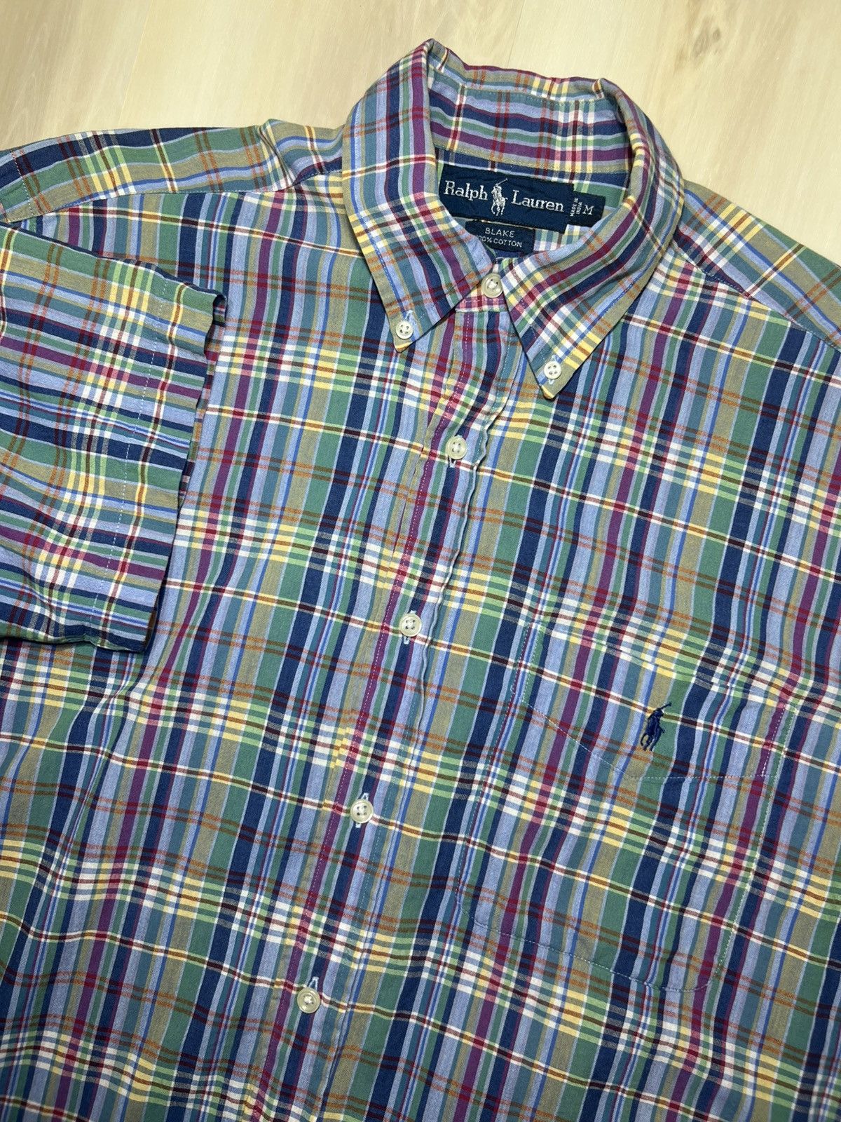 Polo Ralph Lauren Vintage Polo Ralph Lauren Plaid Button Down Shirt Sz M Blake Size US M / EU 48-50 / 2 - 1 Thumbnail