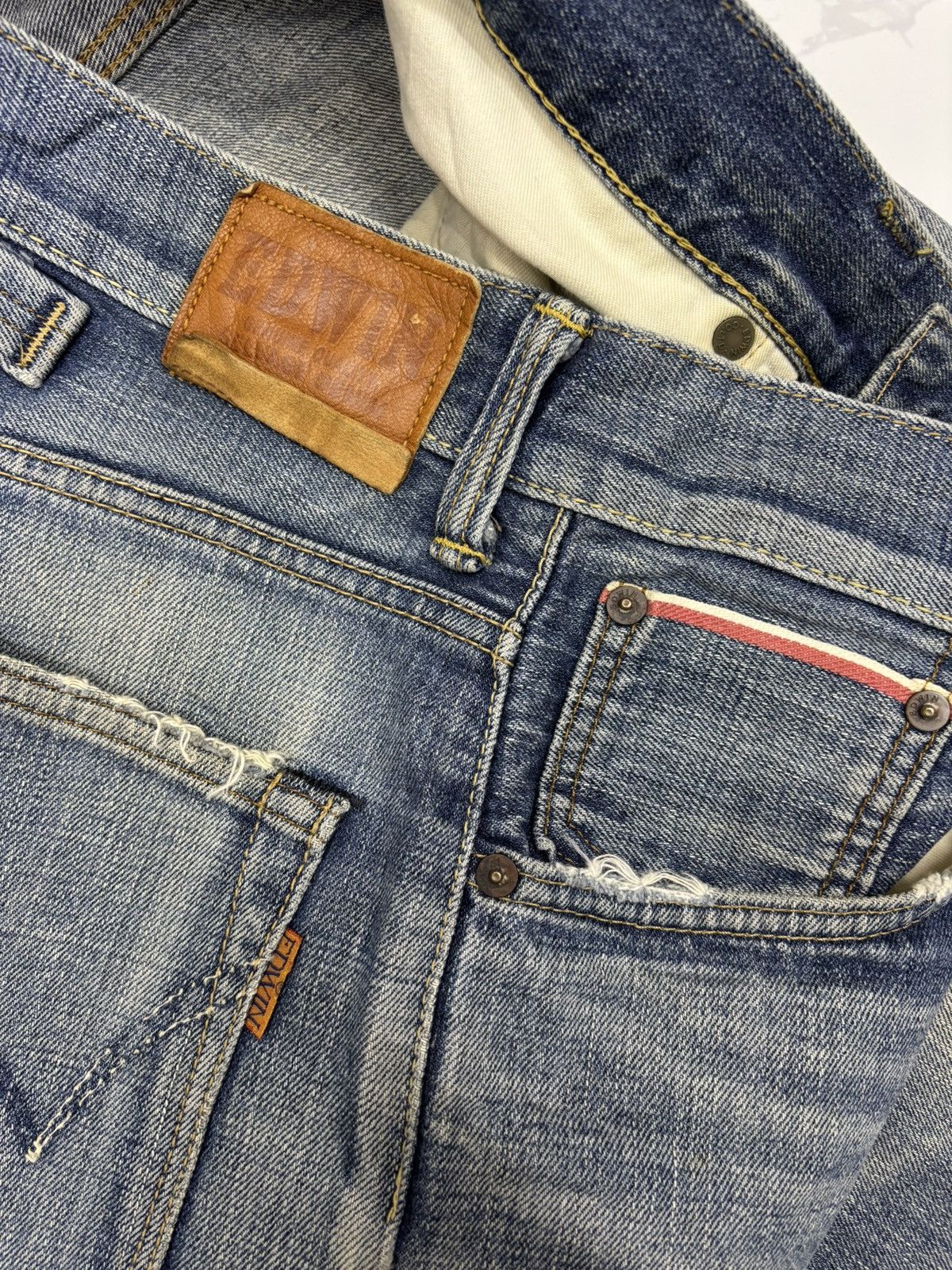 Kapital Edwin 505z Selvedge Denim Baggy Jeans Buckle Back Size US 33 - 11 Thumbnail