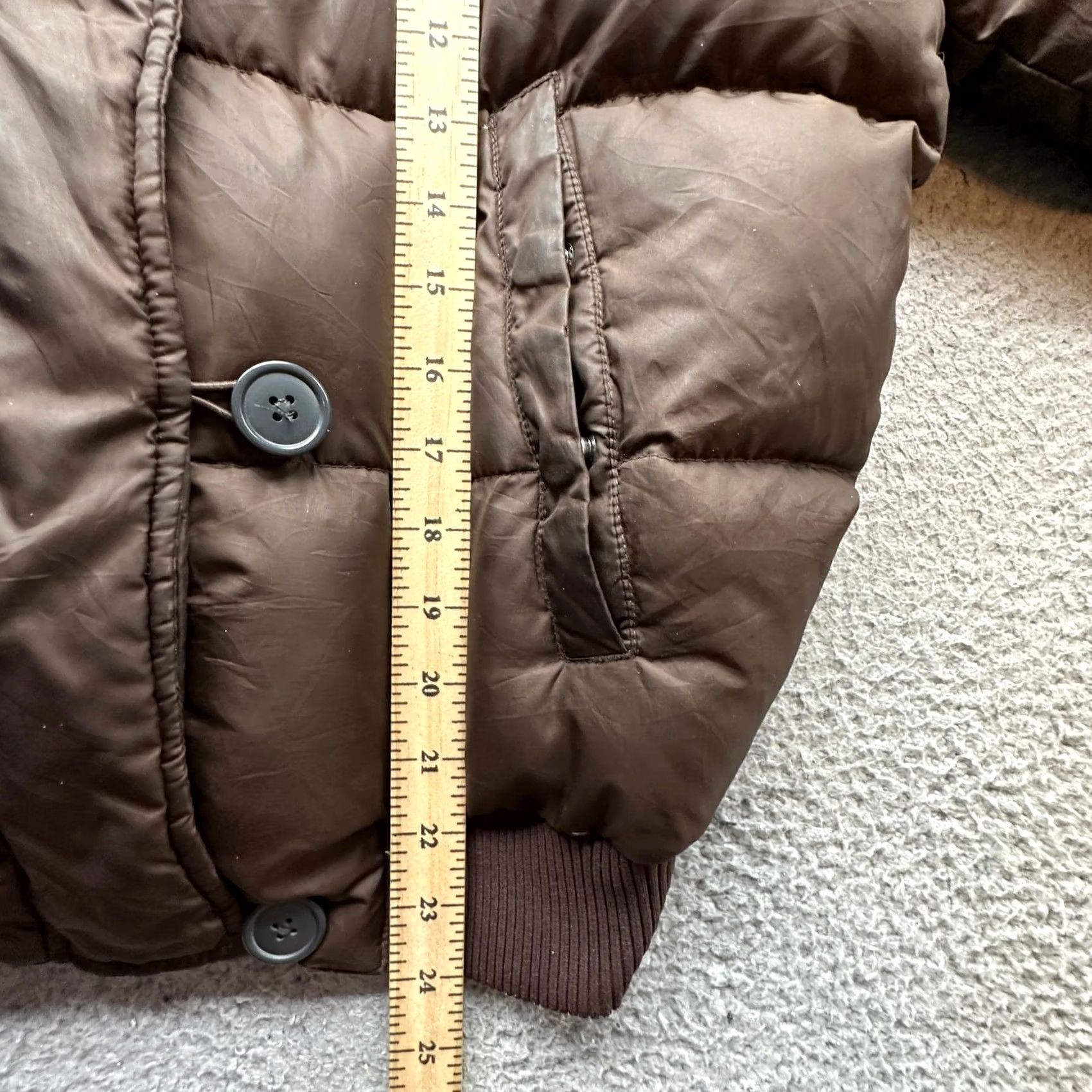 Ralph Lauren VINTAGE Ralph Lauren Polo Jeans Down Fill Puffer Bomber Jacket Hood Women Medium Brown Size 32" / US 10 / IT 46 - 6 Thumbnail