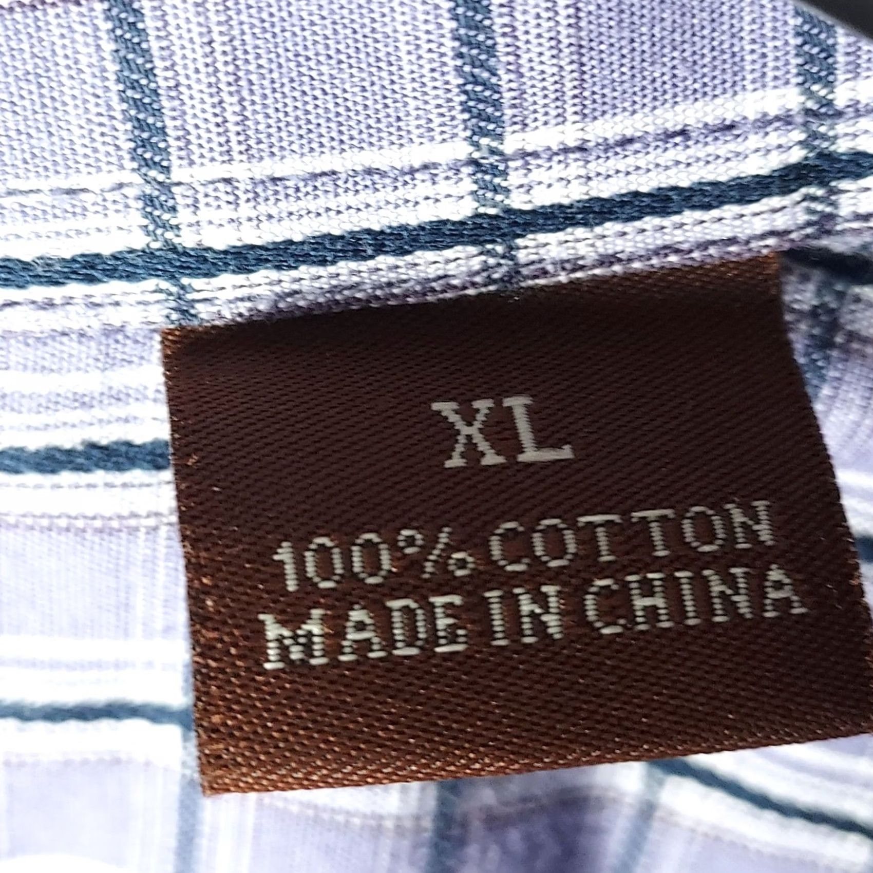 Perry Ellis Perry Ellis XL Men’s Plaid Button-Front Shirt Blue Long Sleeve Cotton Blend Casual Size US XL / EU 56 / 4 - 3 Thumbnail