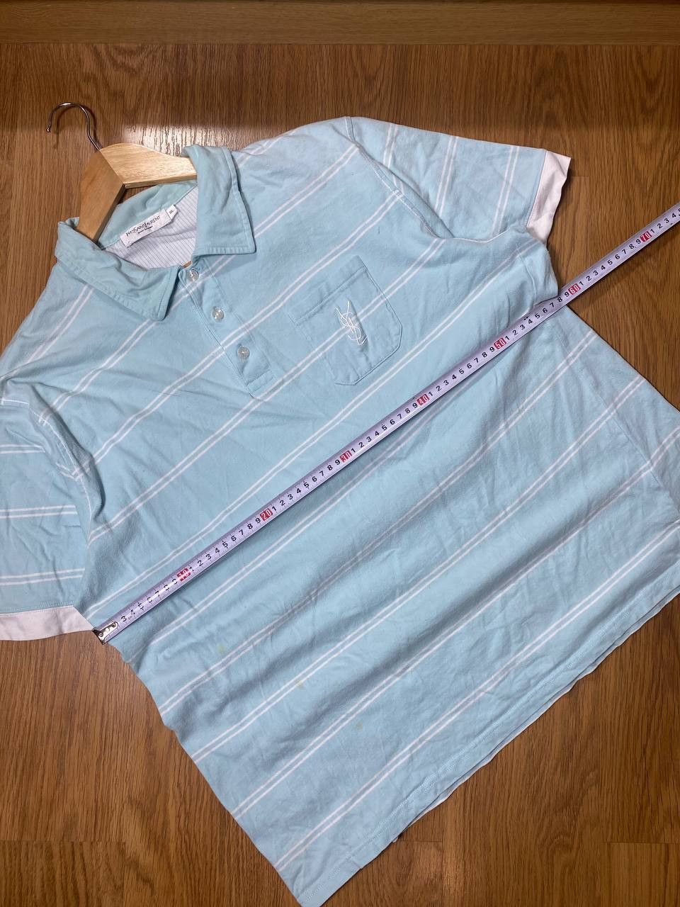 Designer × Vintage × Yves Saint Laurent 90s Vintage Yves Saint Laurent Logo Spellout Polo T-shirt Size US XXL / EU 58 / 5 - 8 Thumbnail