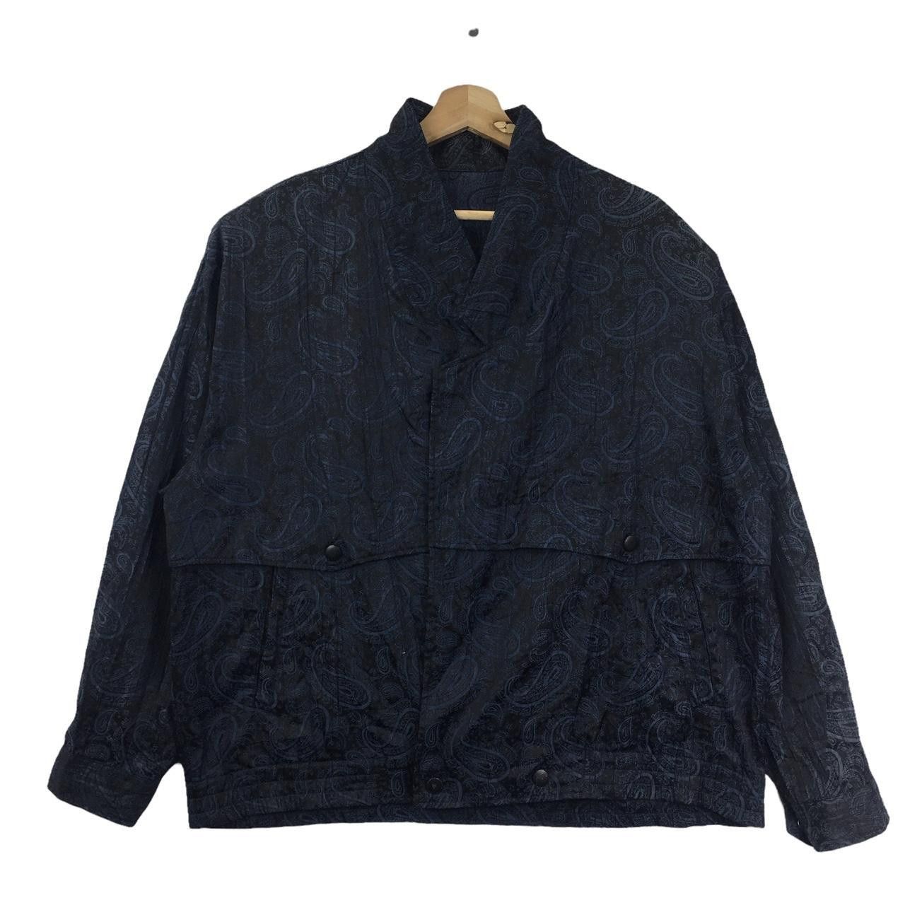 Vintage Vtg 90’ BARONECE PARIS PAISLEY Trench Coat Jacket Size L / US 10 / IT 46 - 1 Thumbnail