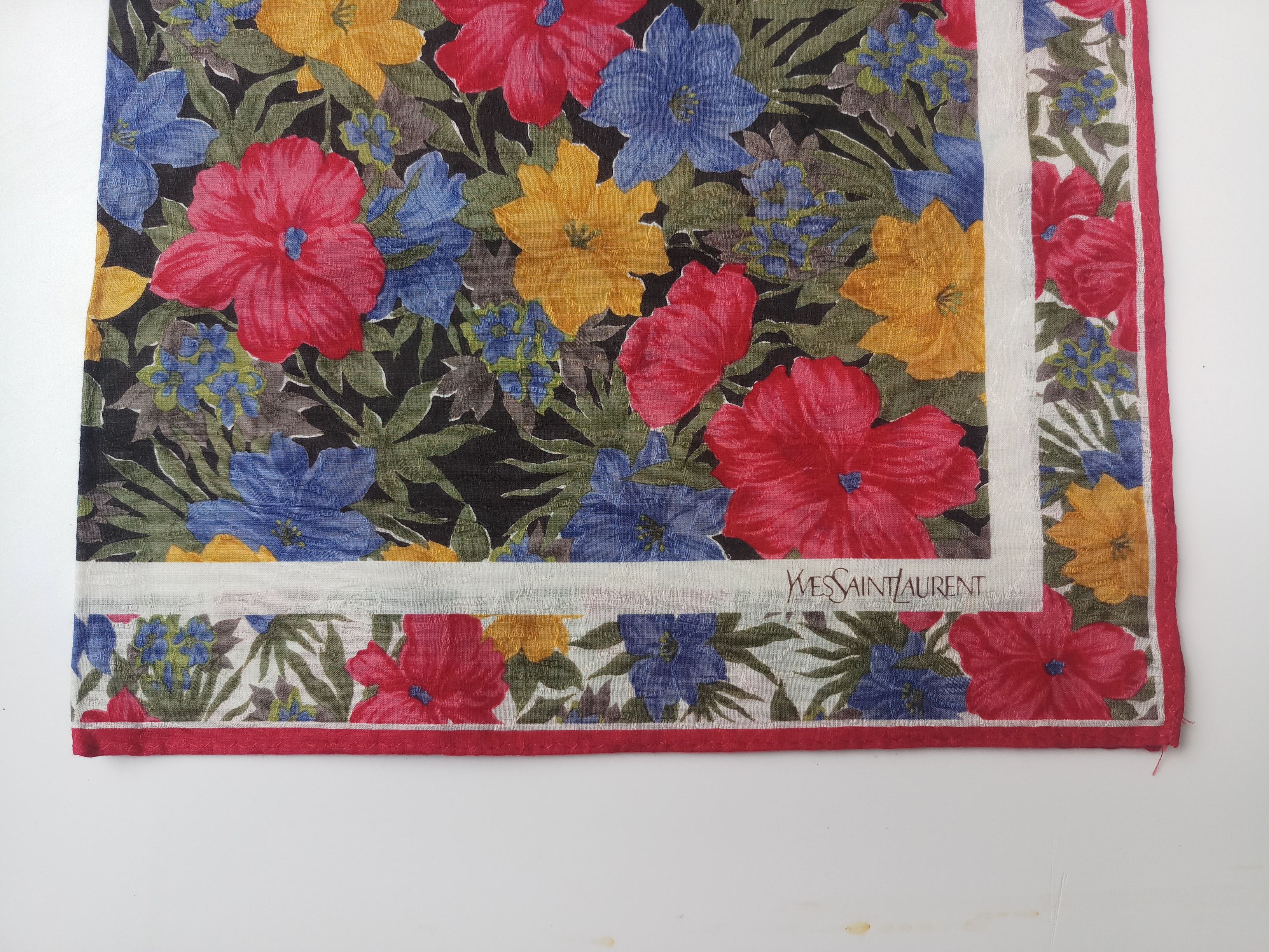 Yves Saint Laurent VTG handkerchief Yves saint laurent handkerchief ,Cotton Size ONE SIZE - 2 Thumbnail