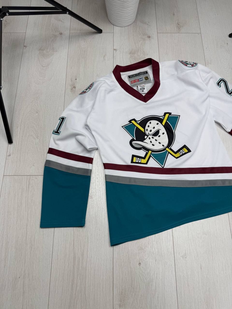 Ccm × NHL Junior size M Mighty Ducks Hockey Jersey #21 JACKSON Size US XXS / EU 40 - 4 Thumbnail