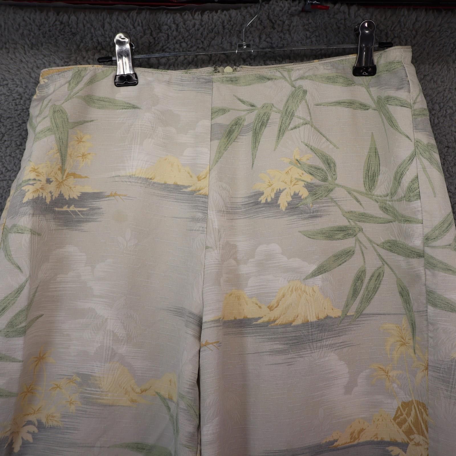 Tommy Bahama Tommy Bahama Tropical Hawaiian Print 100% Silk Pants Size 8 Size 30" / US 8 / IT 44 - 2 Thumbnail