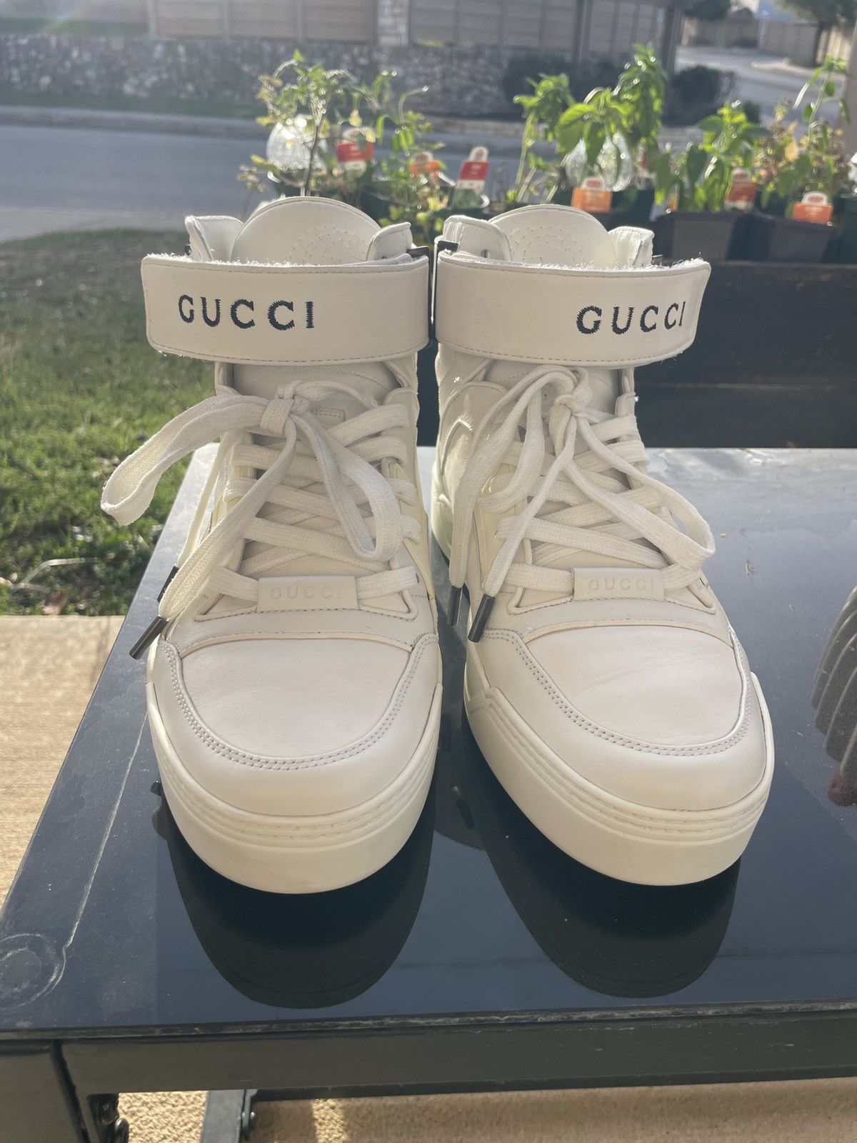 Gucci Miro Soft/Nappa Pantoufle (Bianco Great white) Size US 9.5 / EU 42-43 - 1 Thumbnail